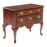 Kincaid Queen Anne Style Cherry Two-Drawer Lowboy, Late 20th Century
