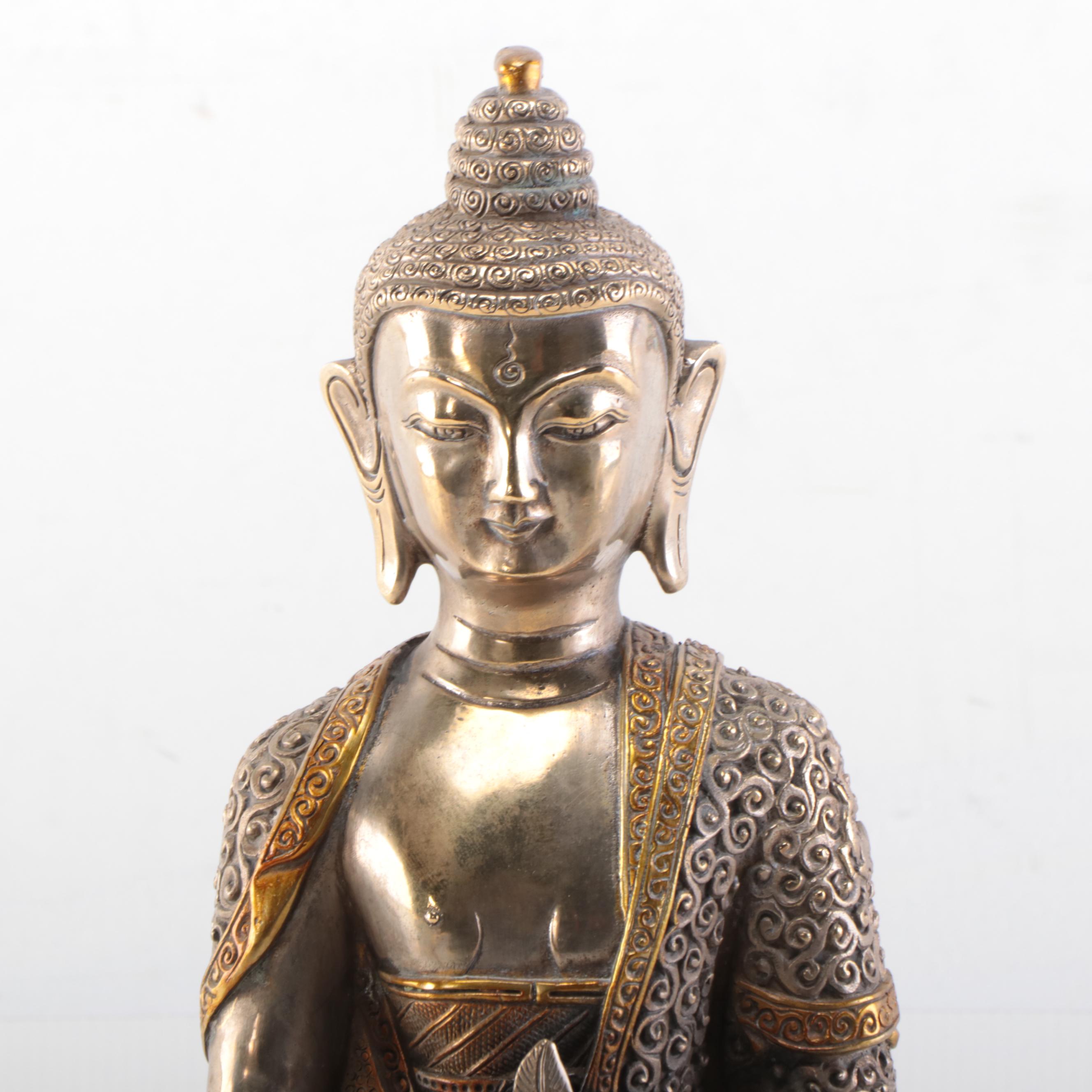 Tibetan Style Metal Buddha Sculpture | EBTH
