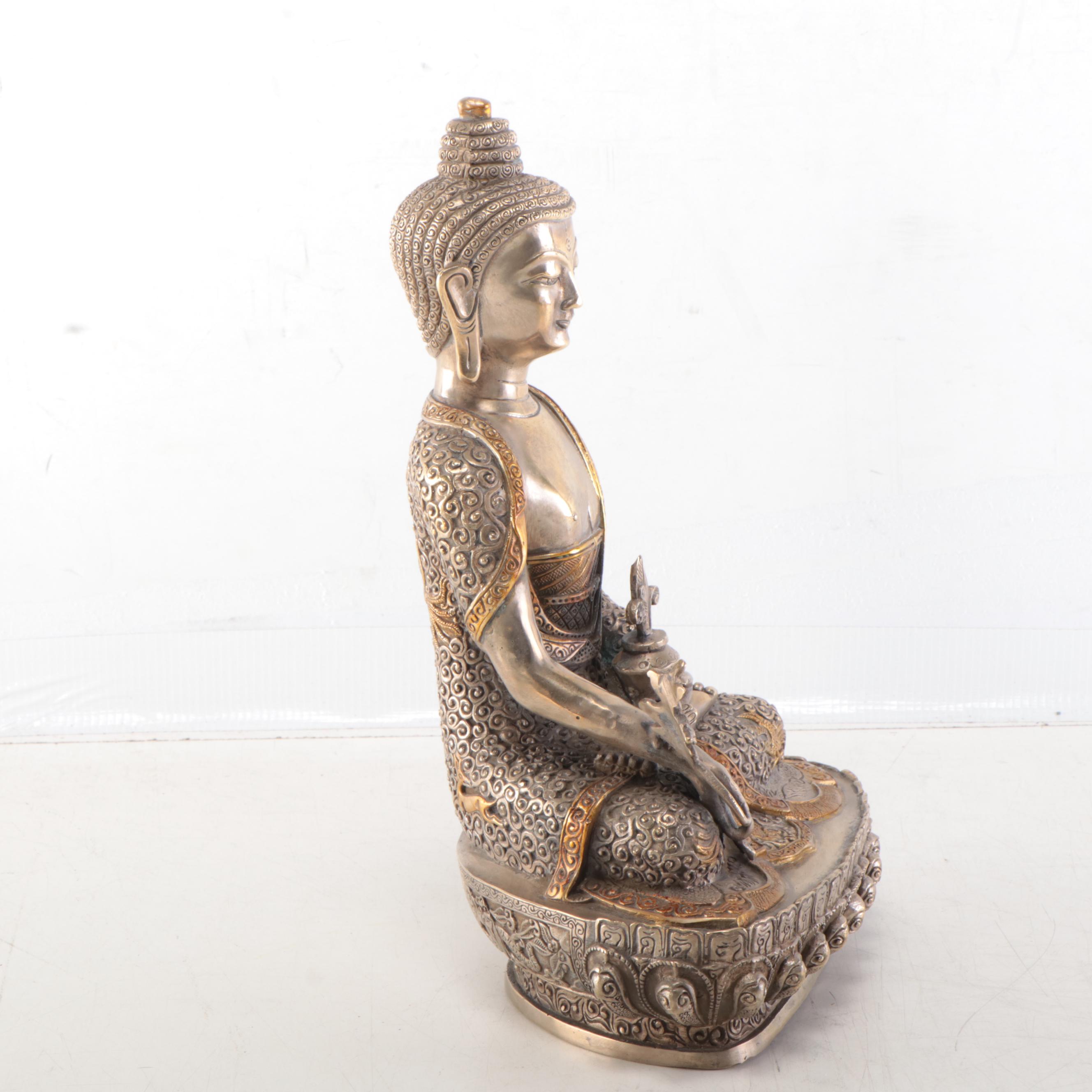 Tibetan Style Metal Buddha Sculpture | EBTH