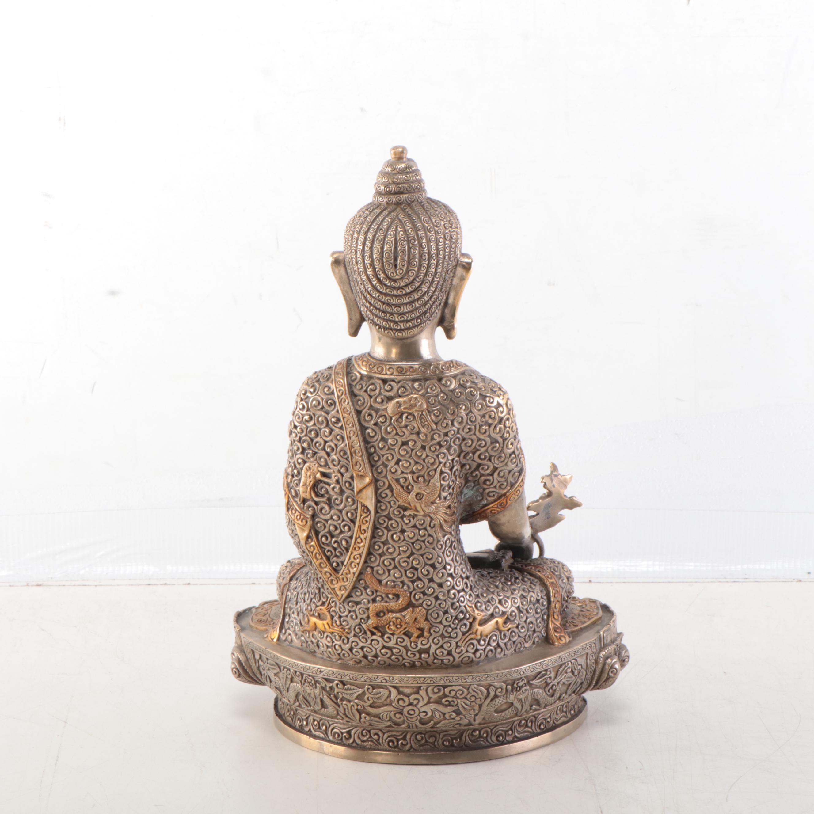 Tibetan Style Metal Buddha Sculpture | EBTH