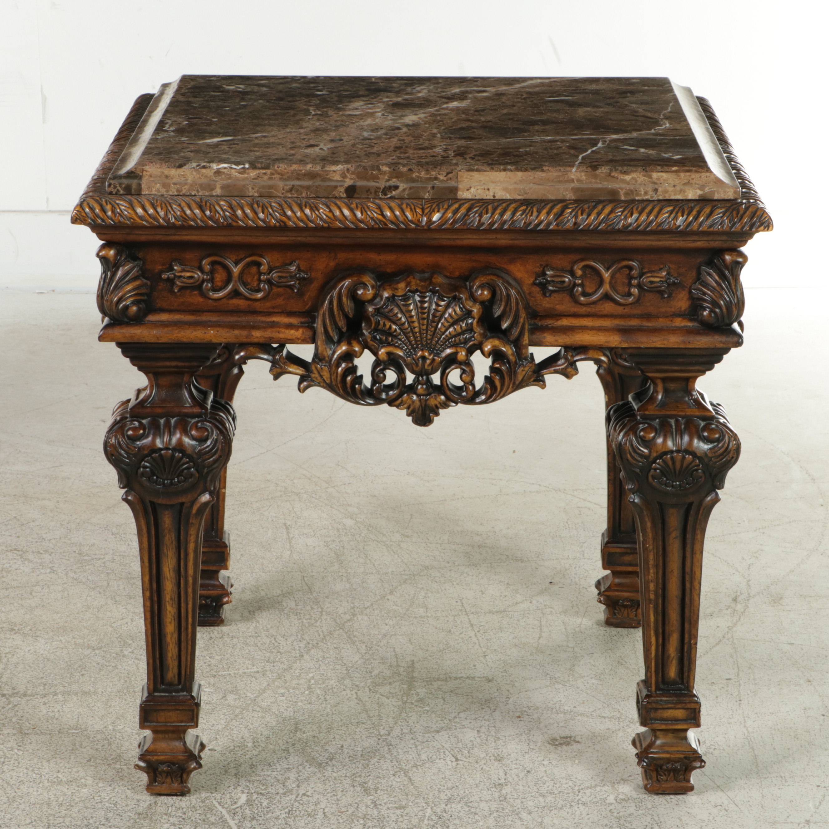 Pair of Ashley Furniture "Casa Mollino" Marble Top Side Tables EBTH