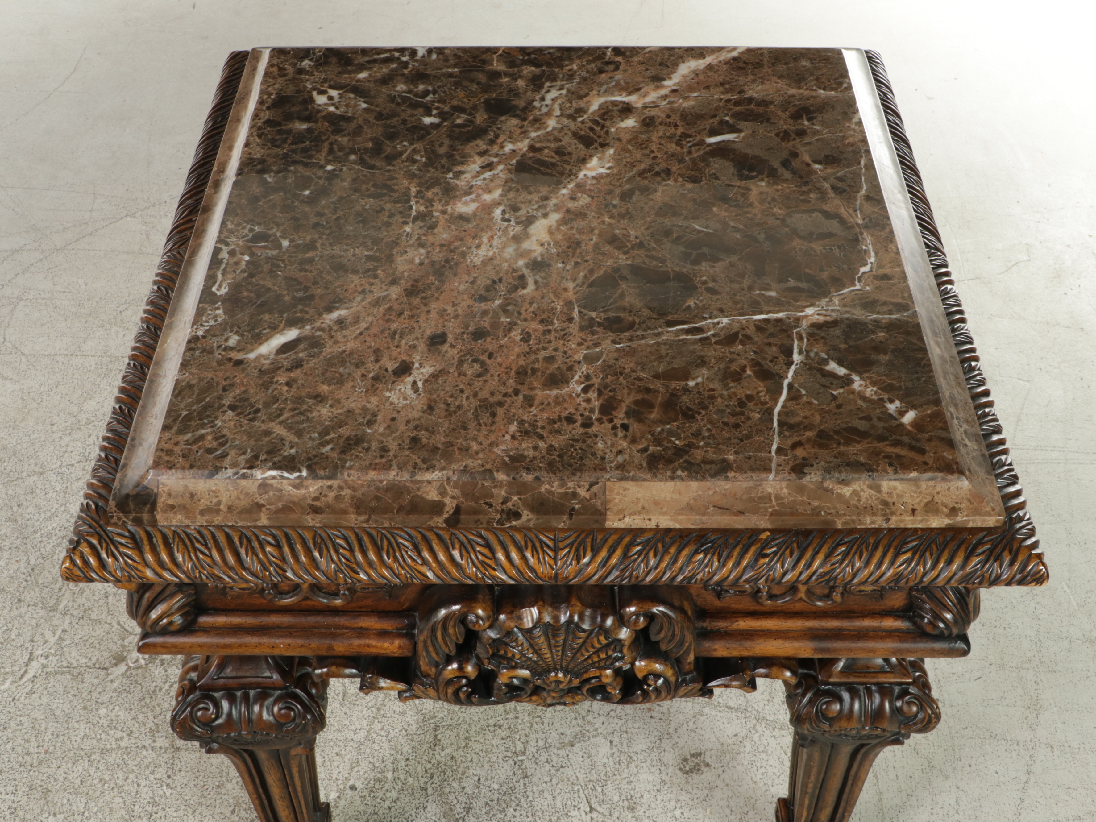 Pair of Ashley Furniture "Casa Mollino" Marble Top Side Tables EBTH