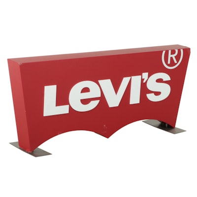 Levi's Wooden Advertising Sign