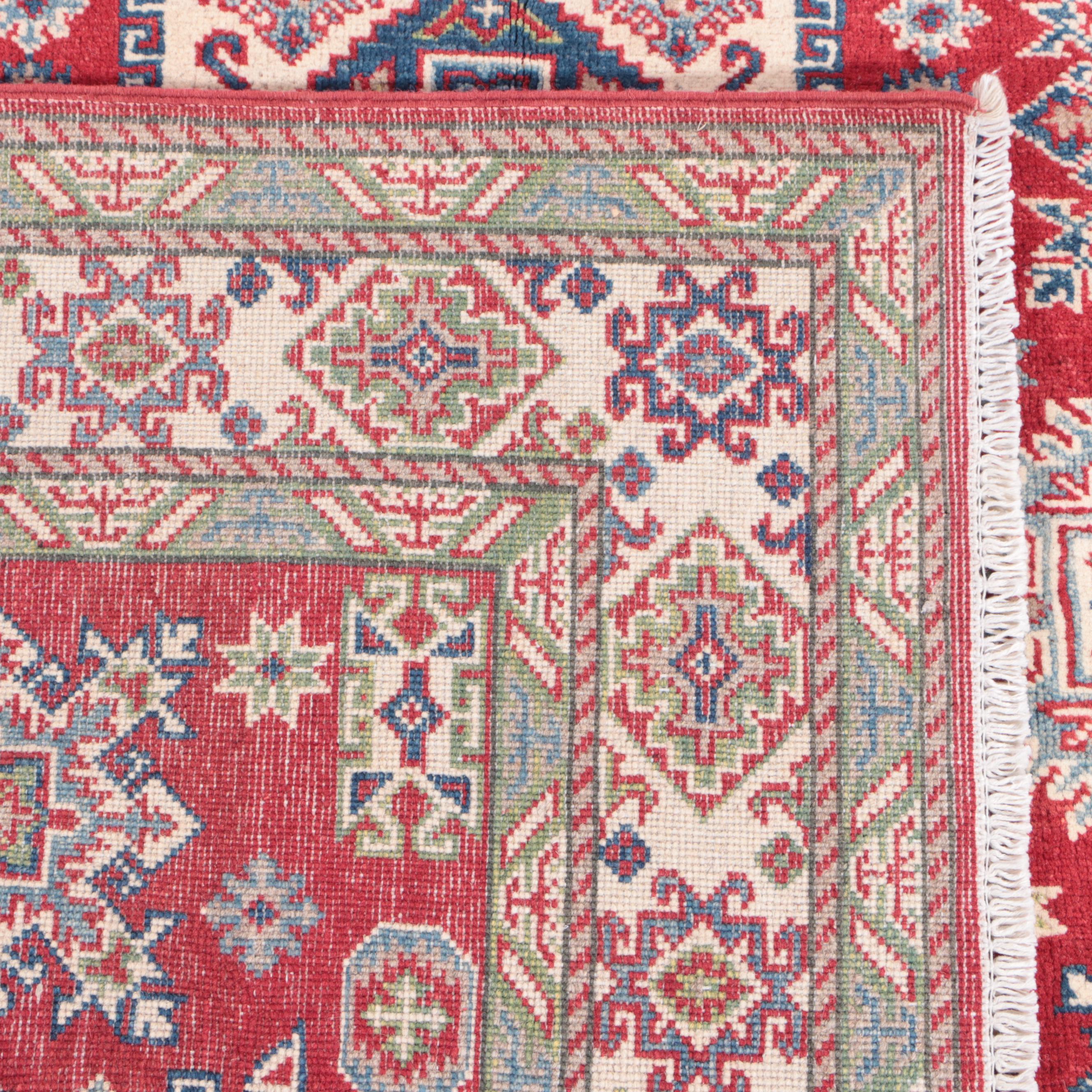 5-2-x-6-10-hand-knotted-pakistani-kazak-style-area-rug-ebth