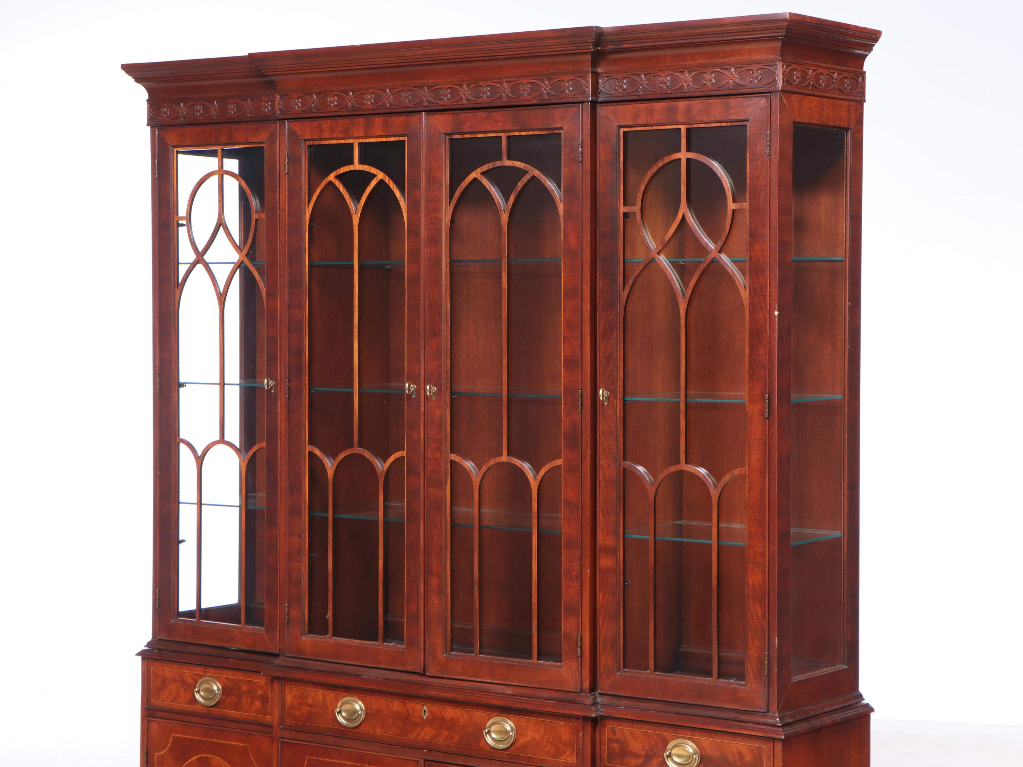 Wellington Hall Mahogany Breakfront China EBTH