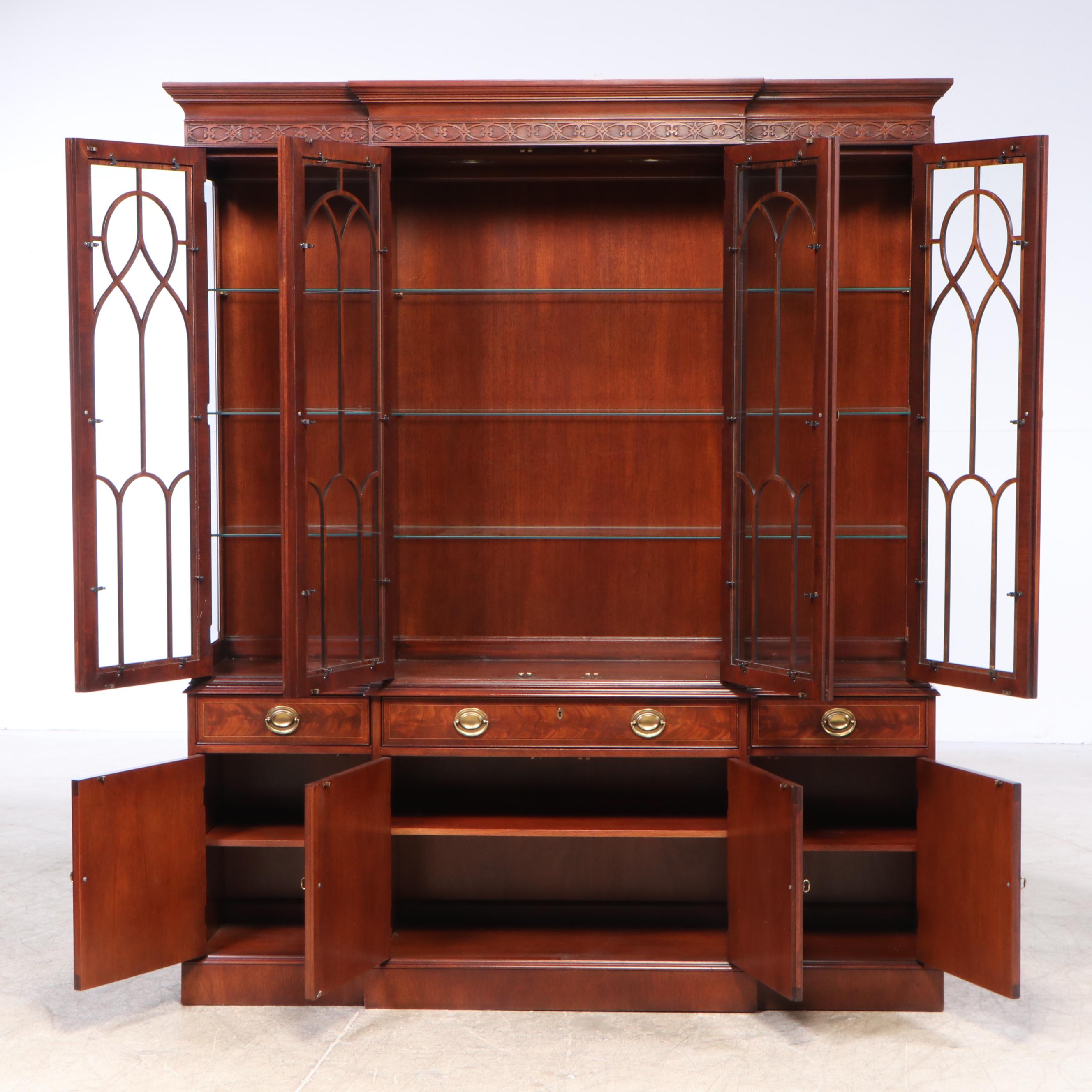 Wellington Hall Mahogany Breakfront China EBTH