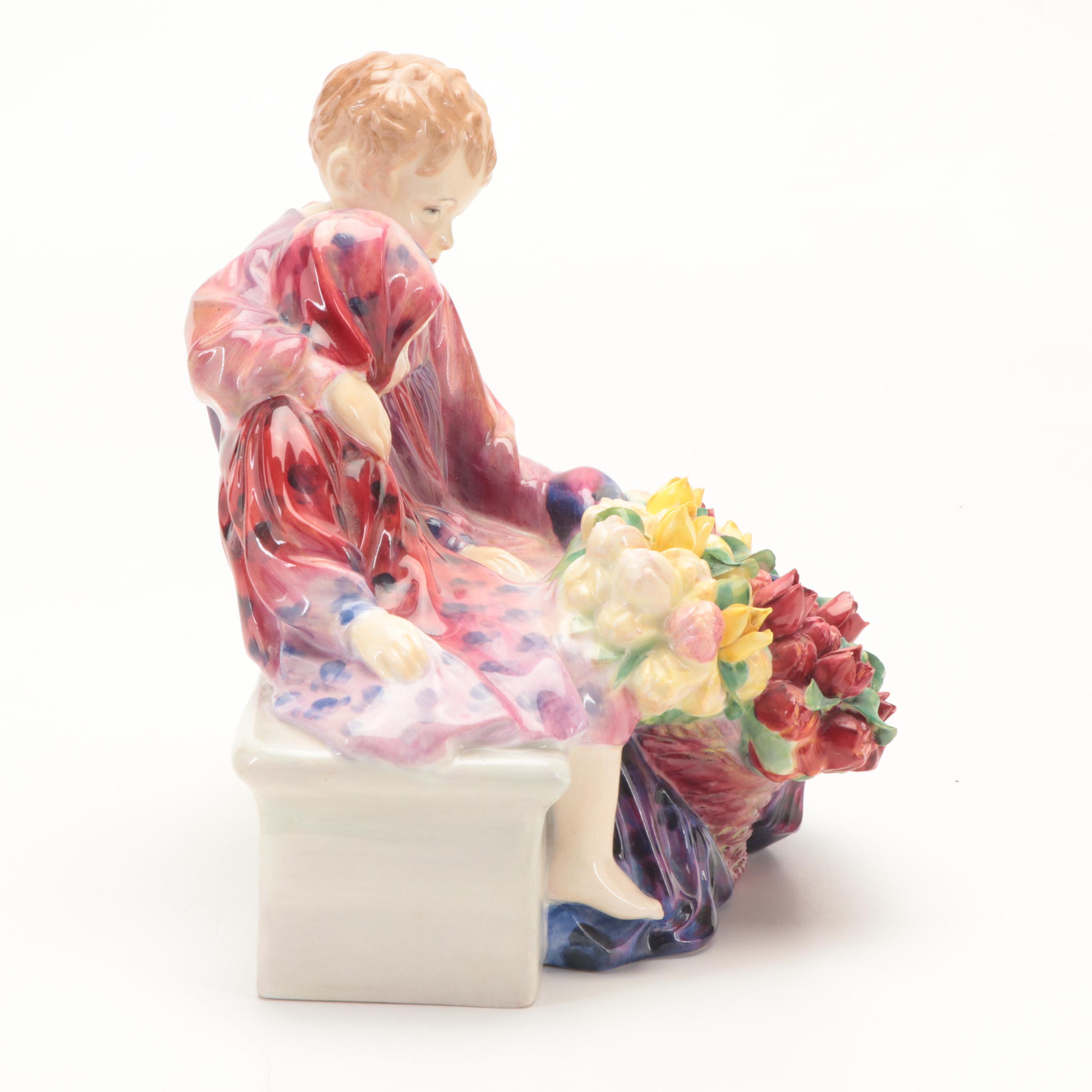 Royal Doulton "Flower Seller's Children" Bone China Figurine EBTH