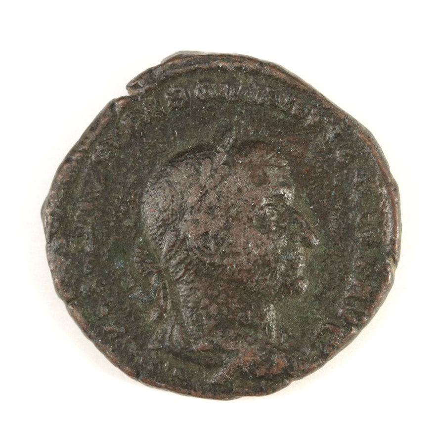 Ancient Roman Imperial Sestertius of Trebonius Gallus, ca. 251 AD