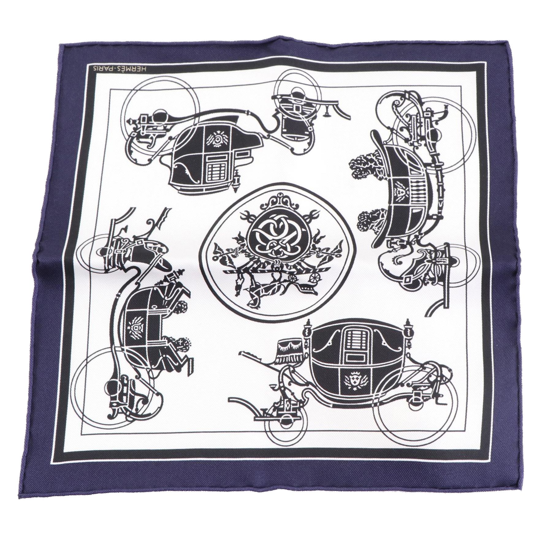 Hermès "ExLibris" Nano Scarf 20 in Silk Twill with Box EBTH