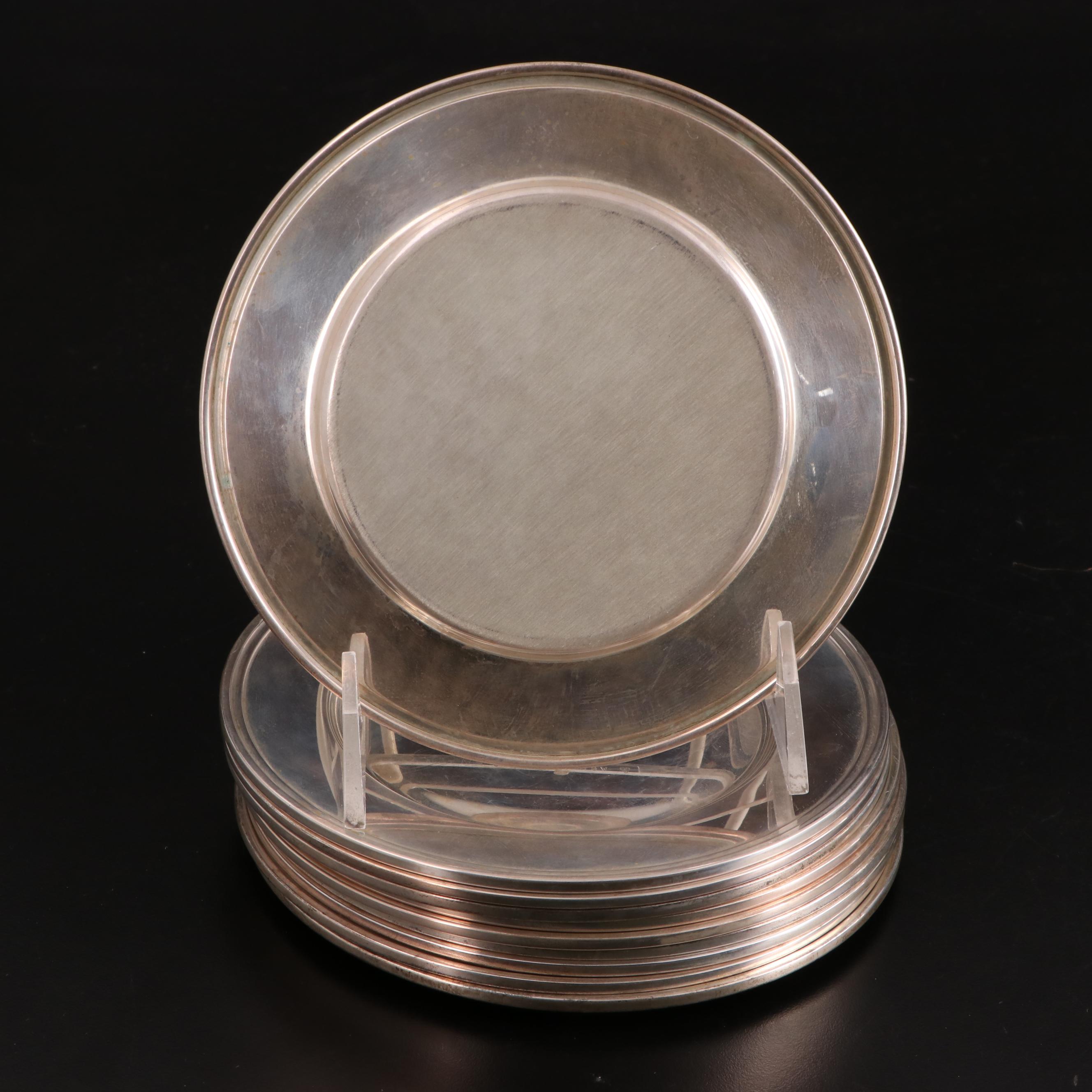 Alvin Sterling Silver Bread and Butter Plates, Mid20th Century EBTH