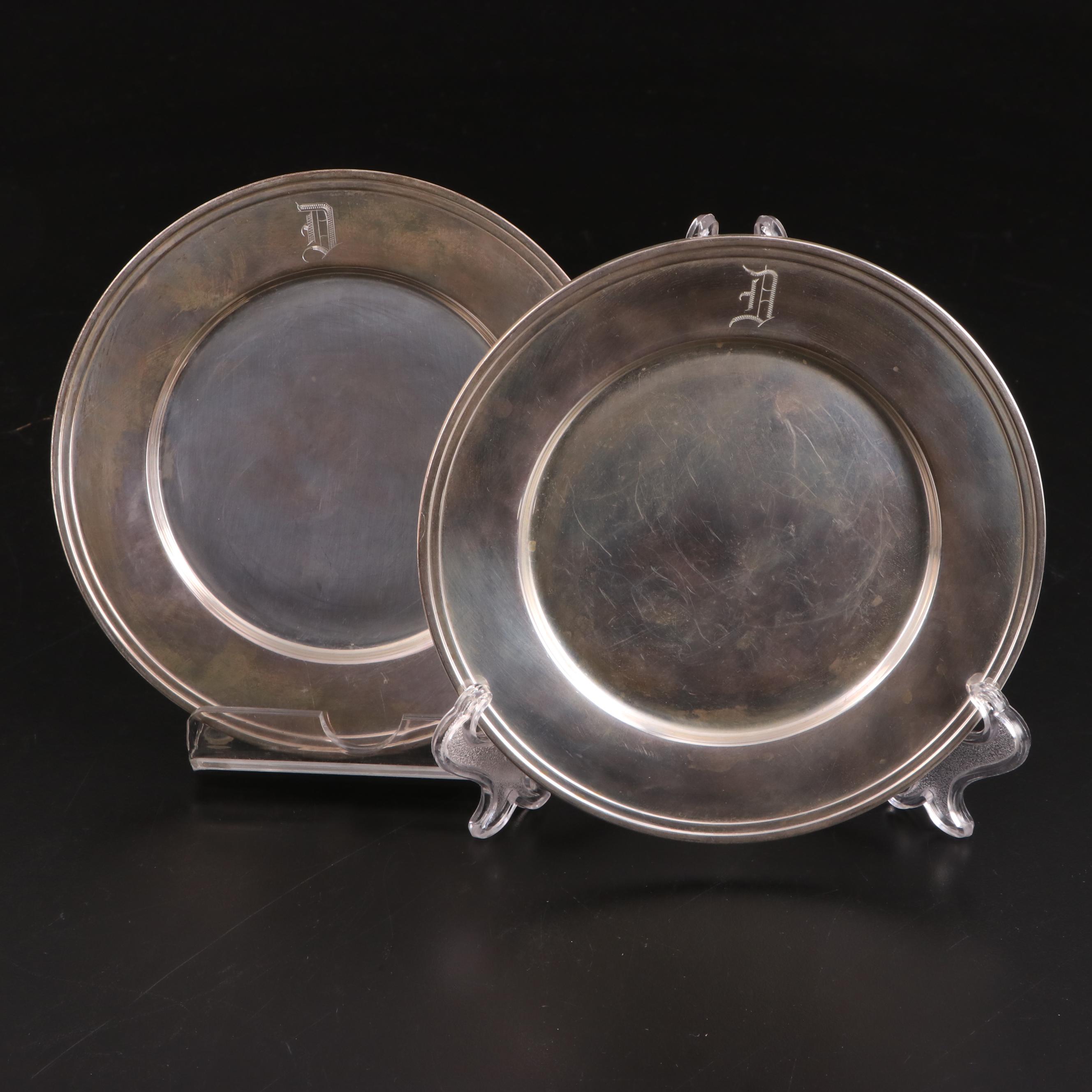 Alvin Sterling Silver Bread and Butter Plates, Mid20th Century EBTH