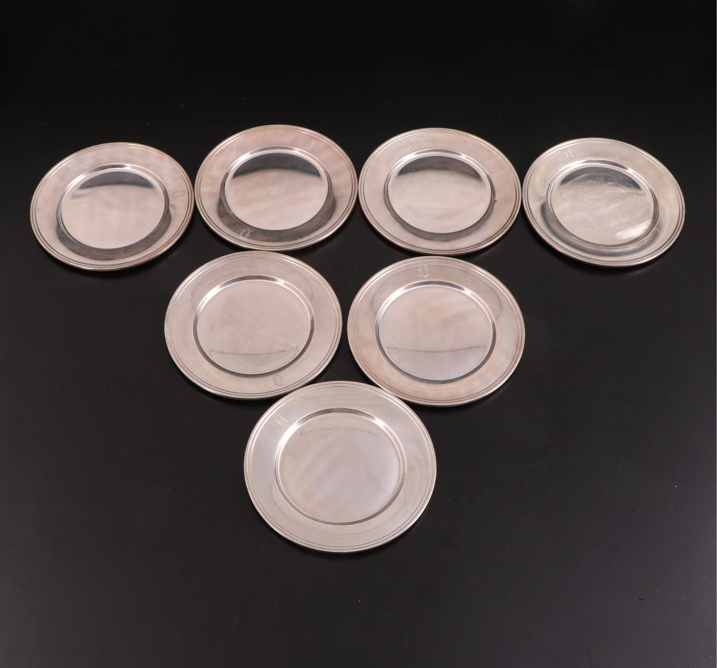 Alvin Sterling Silver Bread and Butter Plates, Mid20th Century EBTH