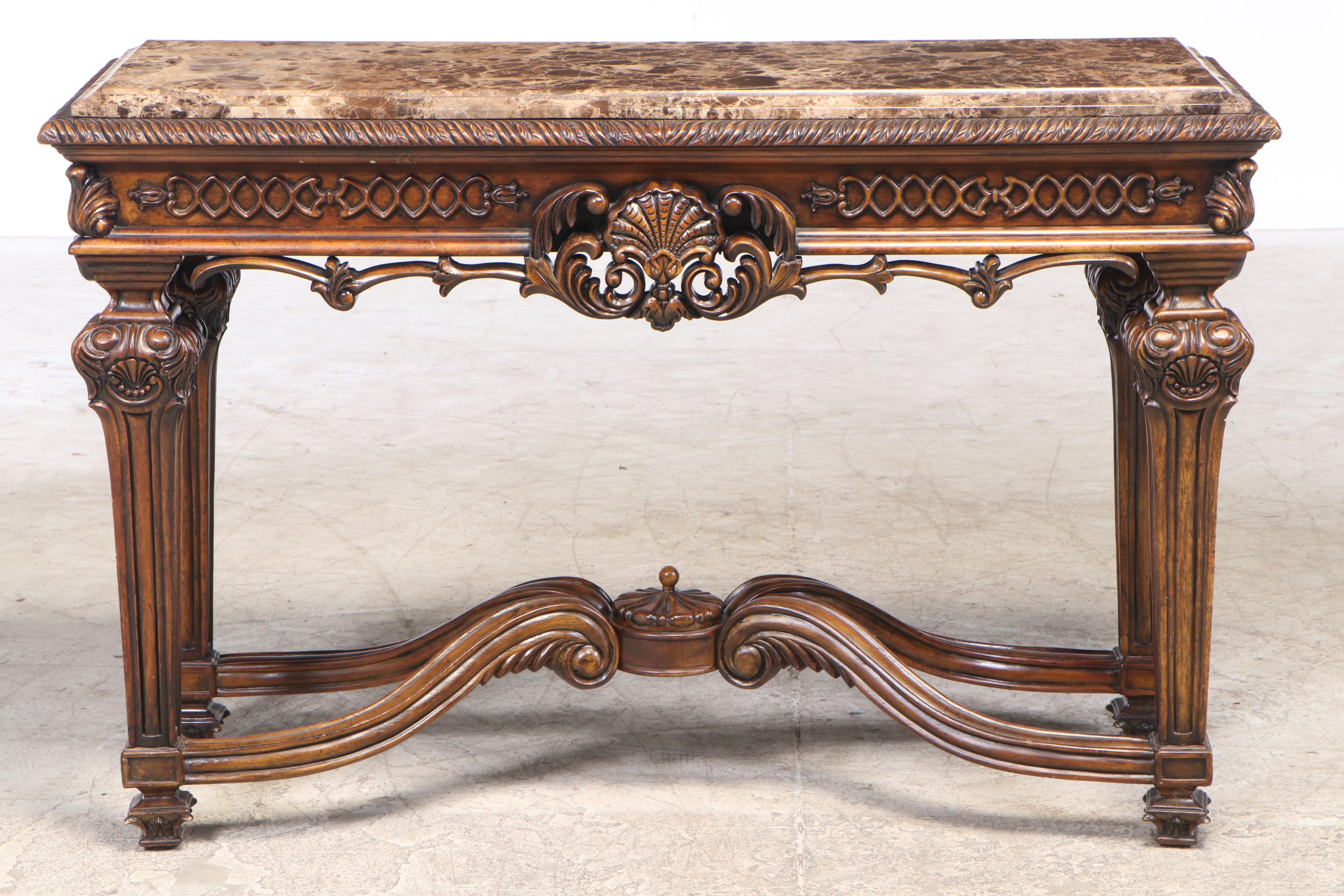 Ashley Furniture "Casa Mollino" Marble Top Console Table EBTH