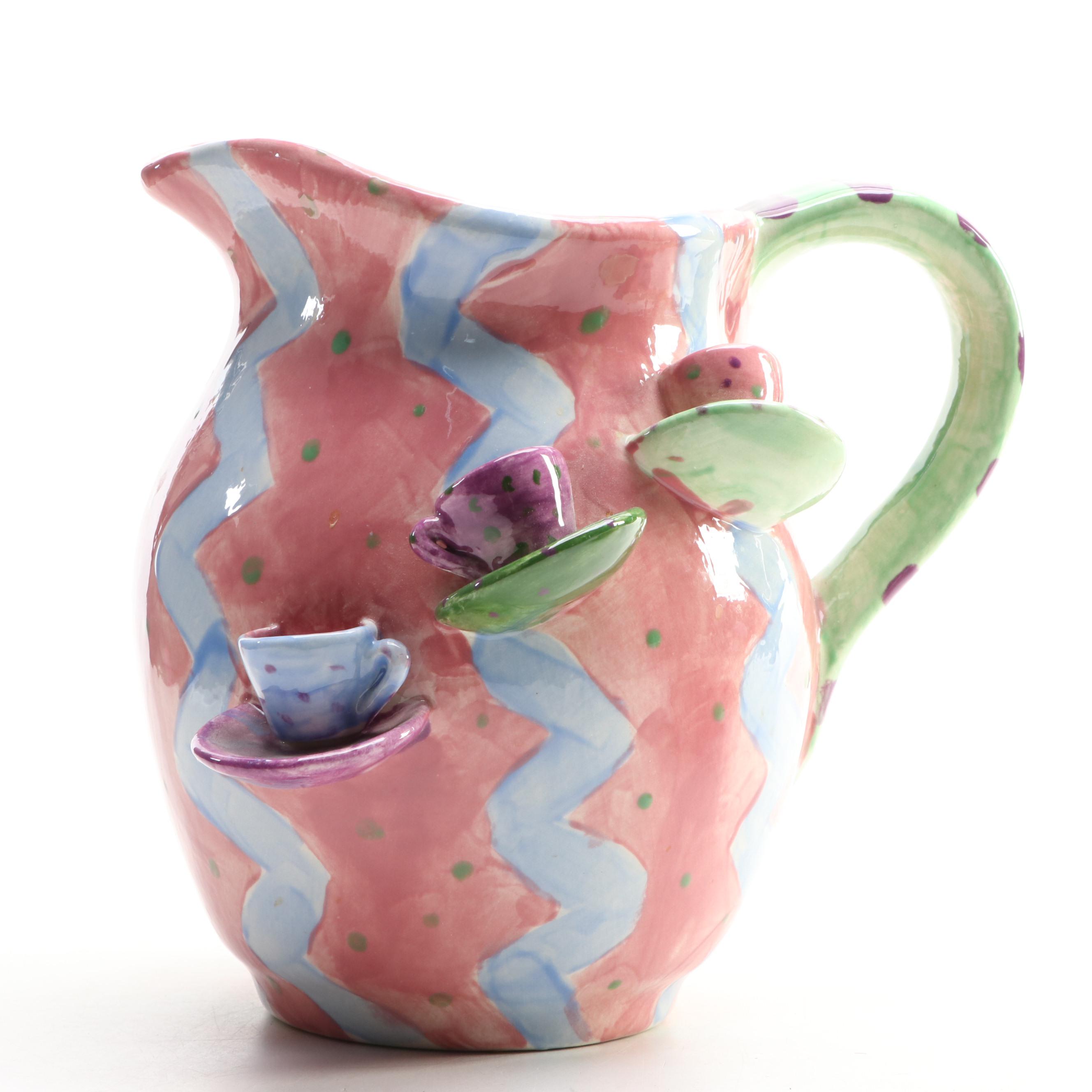 Handmade Teacup Themed Pitcher, Teapot, and Mug, 2000 EBTH