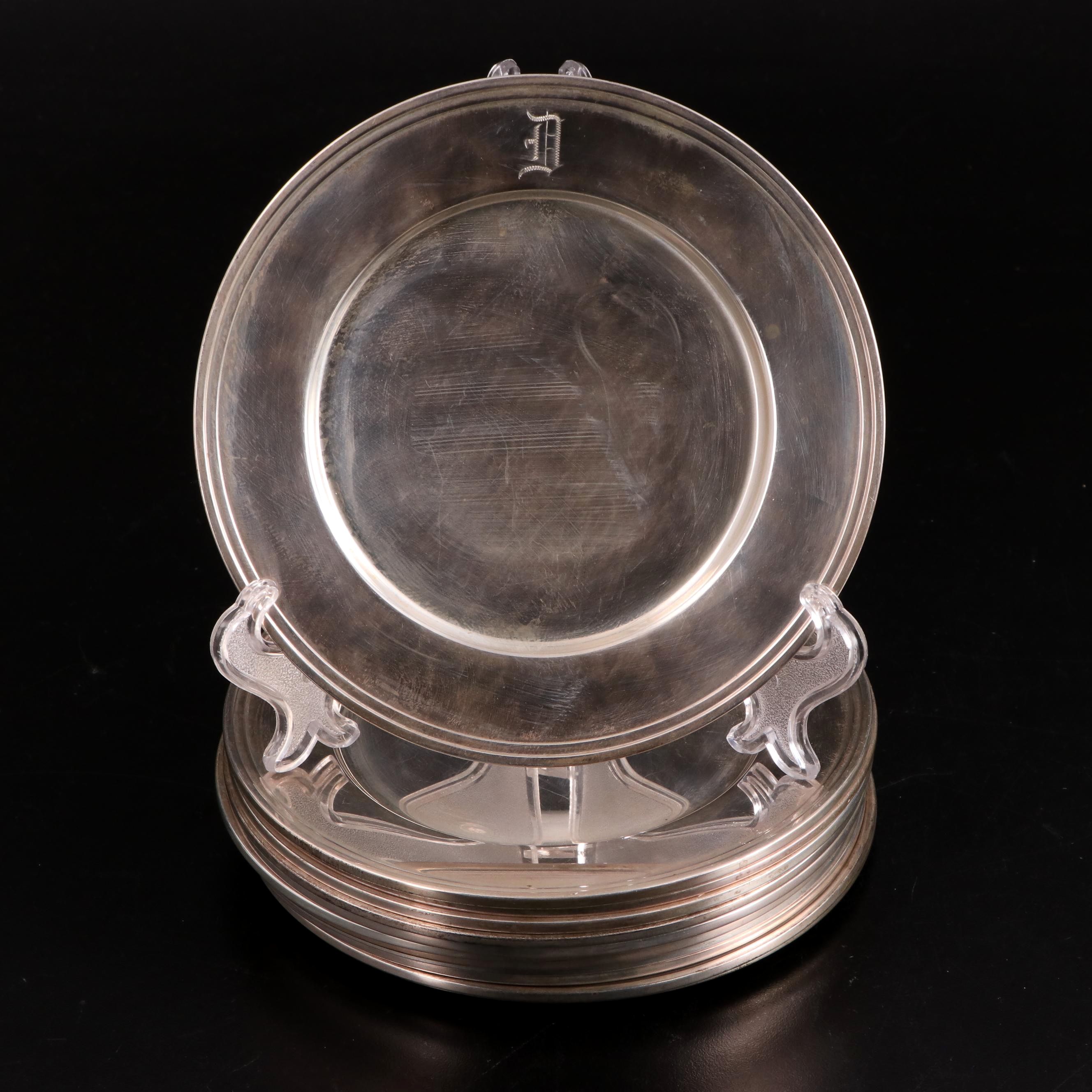 Alvin Sterling Silver Bread and Butter Plates, Mid20th Century EBTH