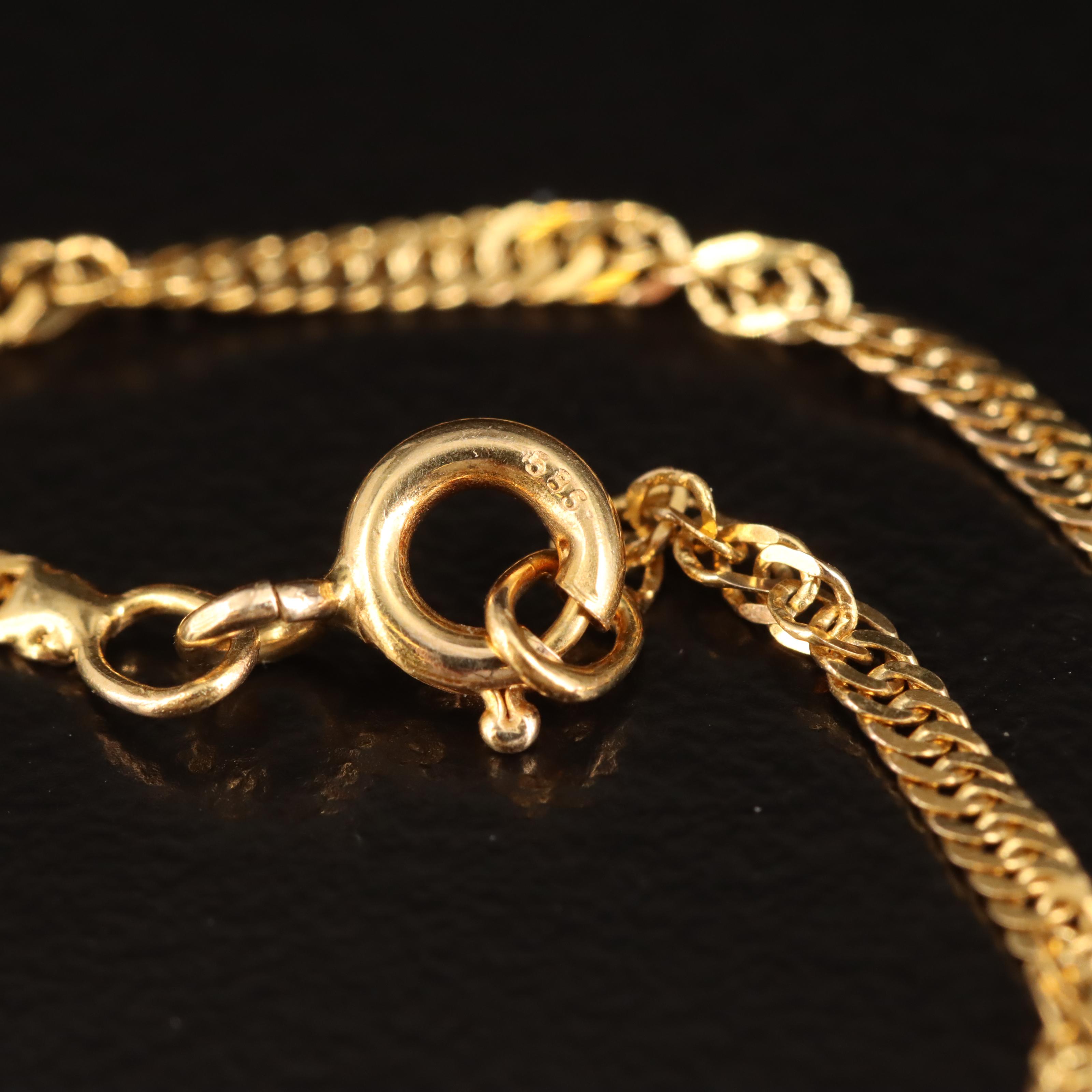 14K Singapore Chain Necklace EBTH