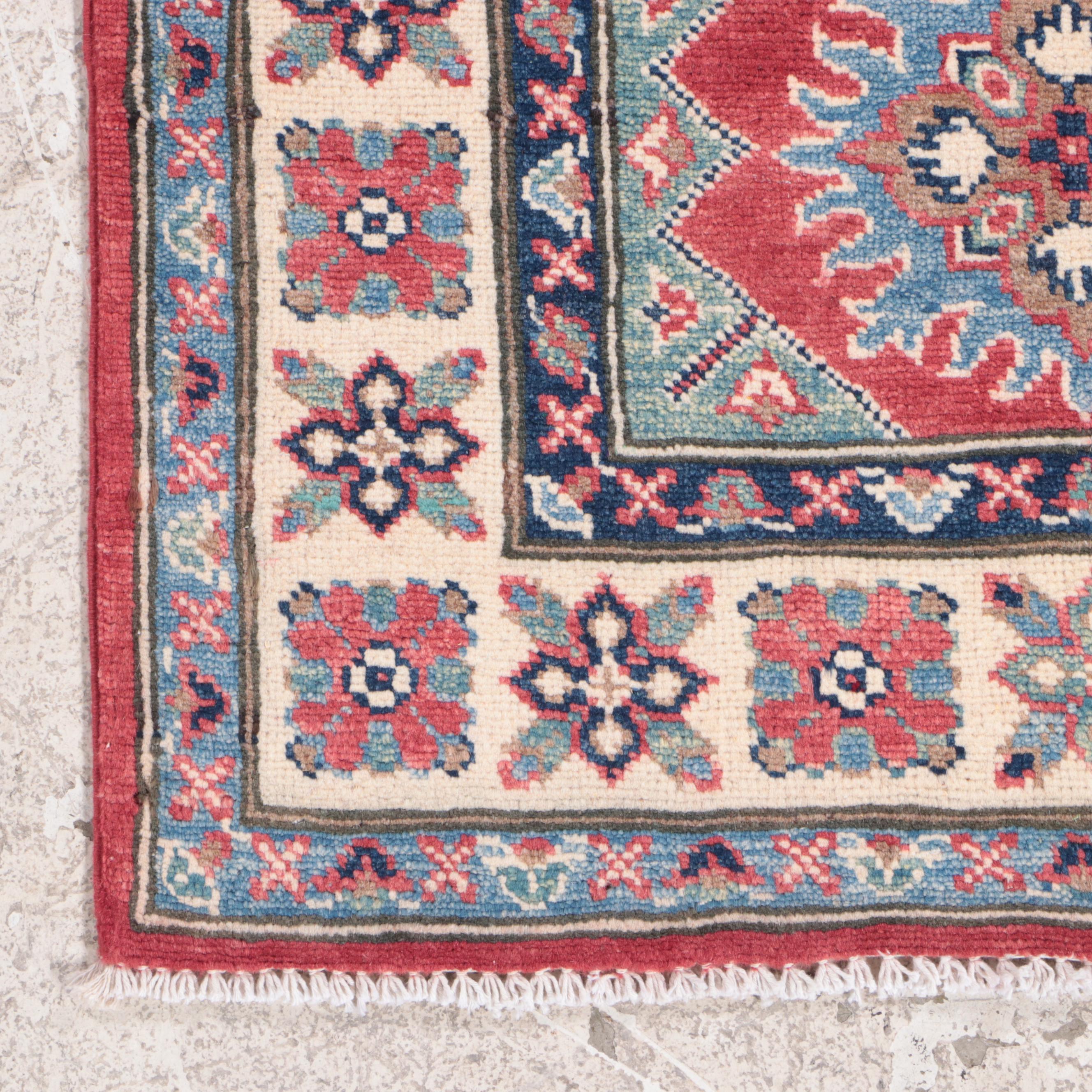 2'8 x 4'3 HandKnotted Pakistani Kazak Accent Rug EBTH