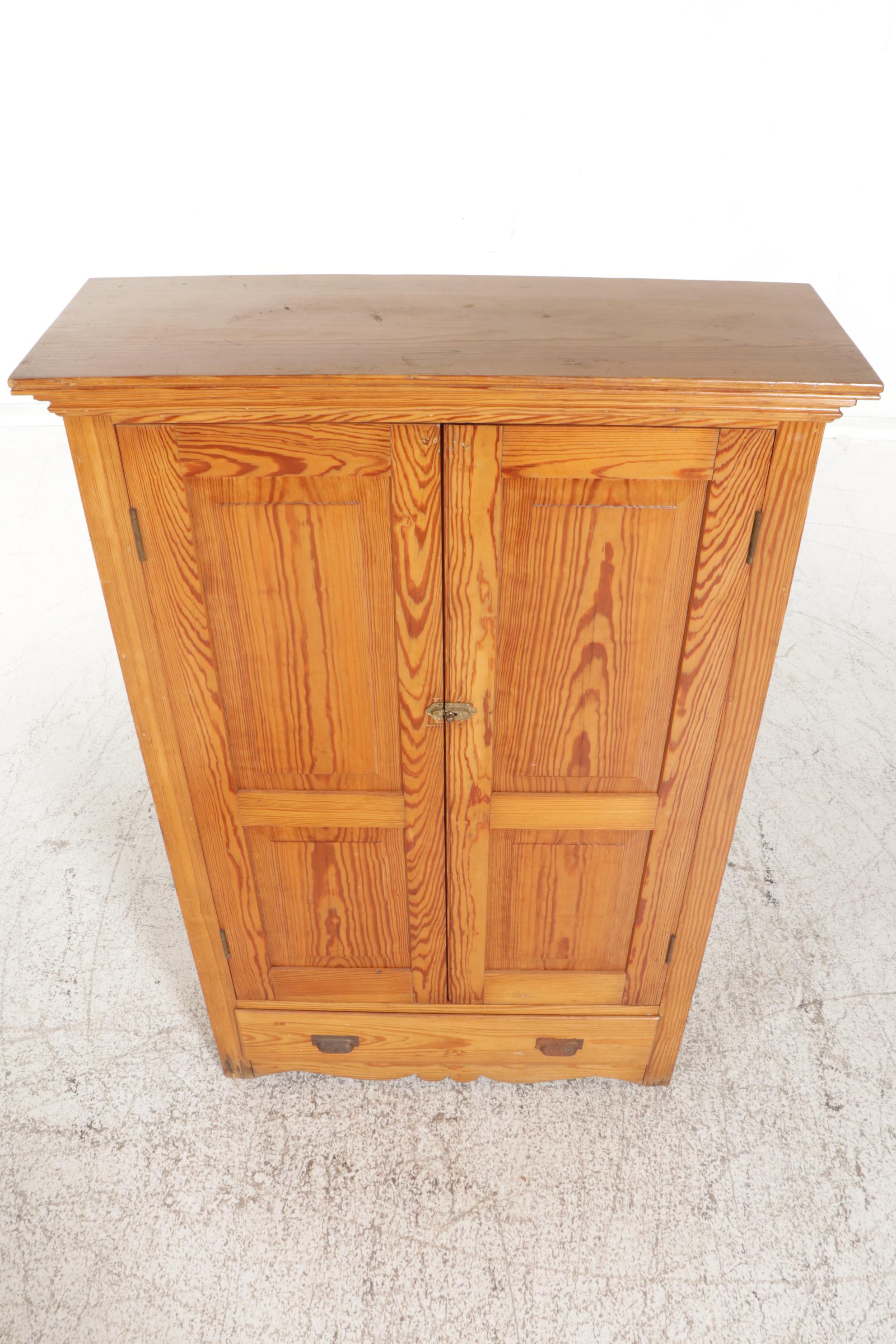 Paneled Pine Storage Early 20th Century EBTH