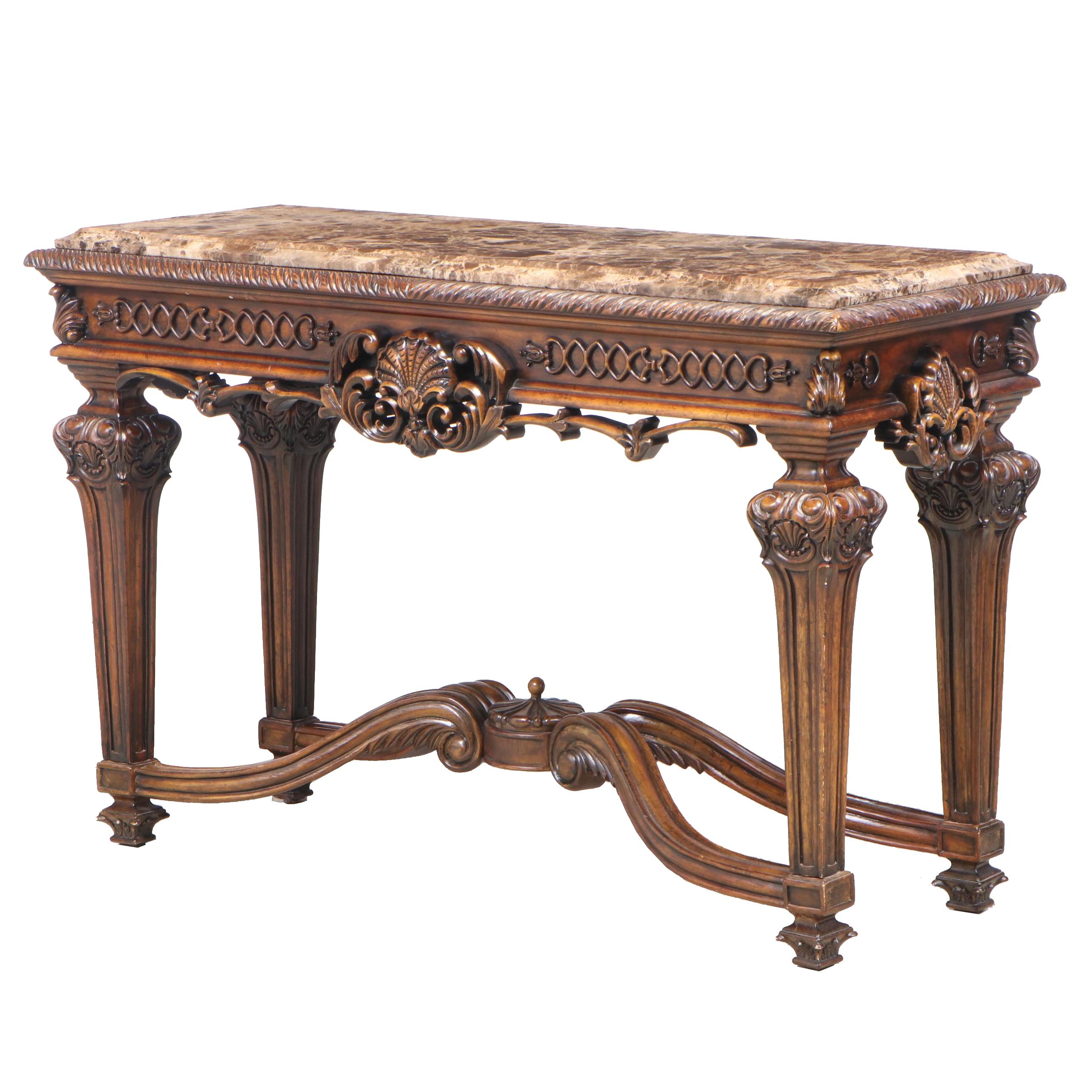 Ashley Furniture "Casa Mollino" Marble Top Console Table EBTH