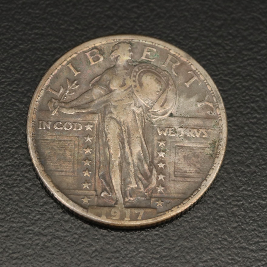 1917 Type II Standing Liberty Silver Quarter