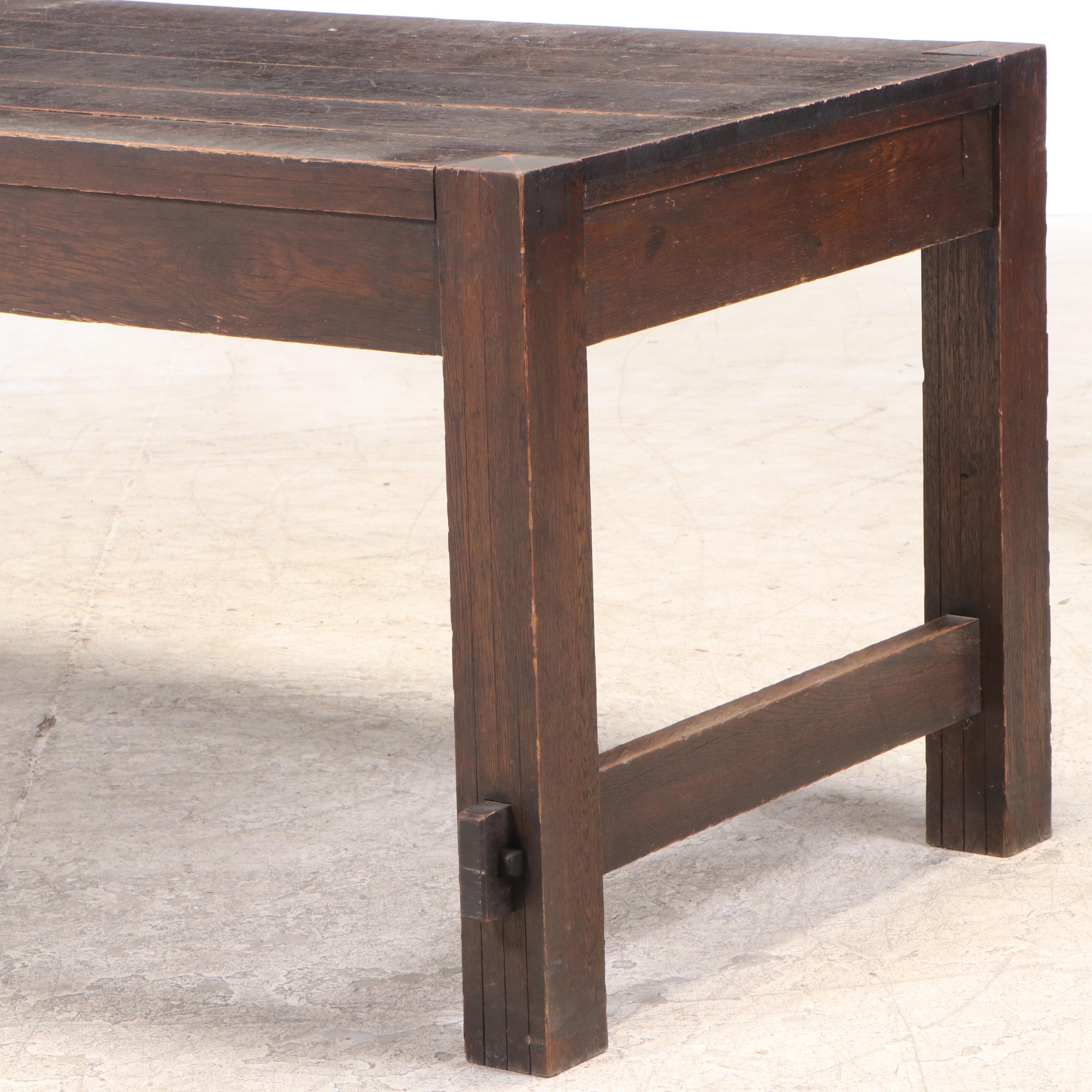 Arts and Crafts Oak Dining Table, Early 20th Century EBTH