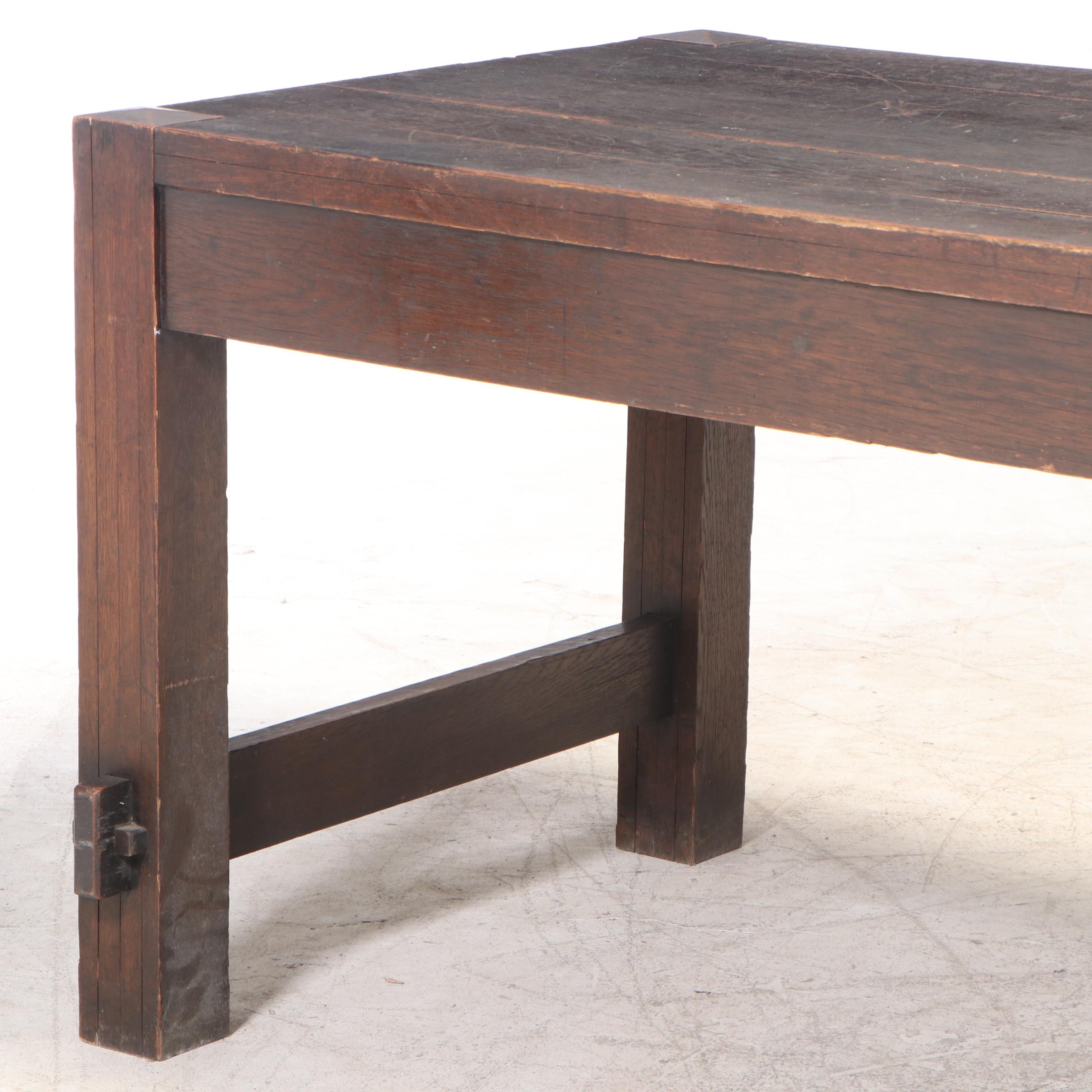 Arts and Crafts Oak Dining Table, Early 20th Century EBTH