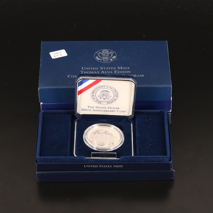 Four Modern Proof Commemorative Silver Dollars