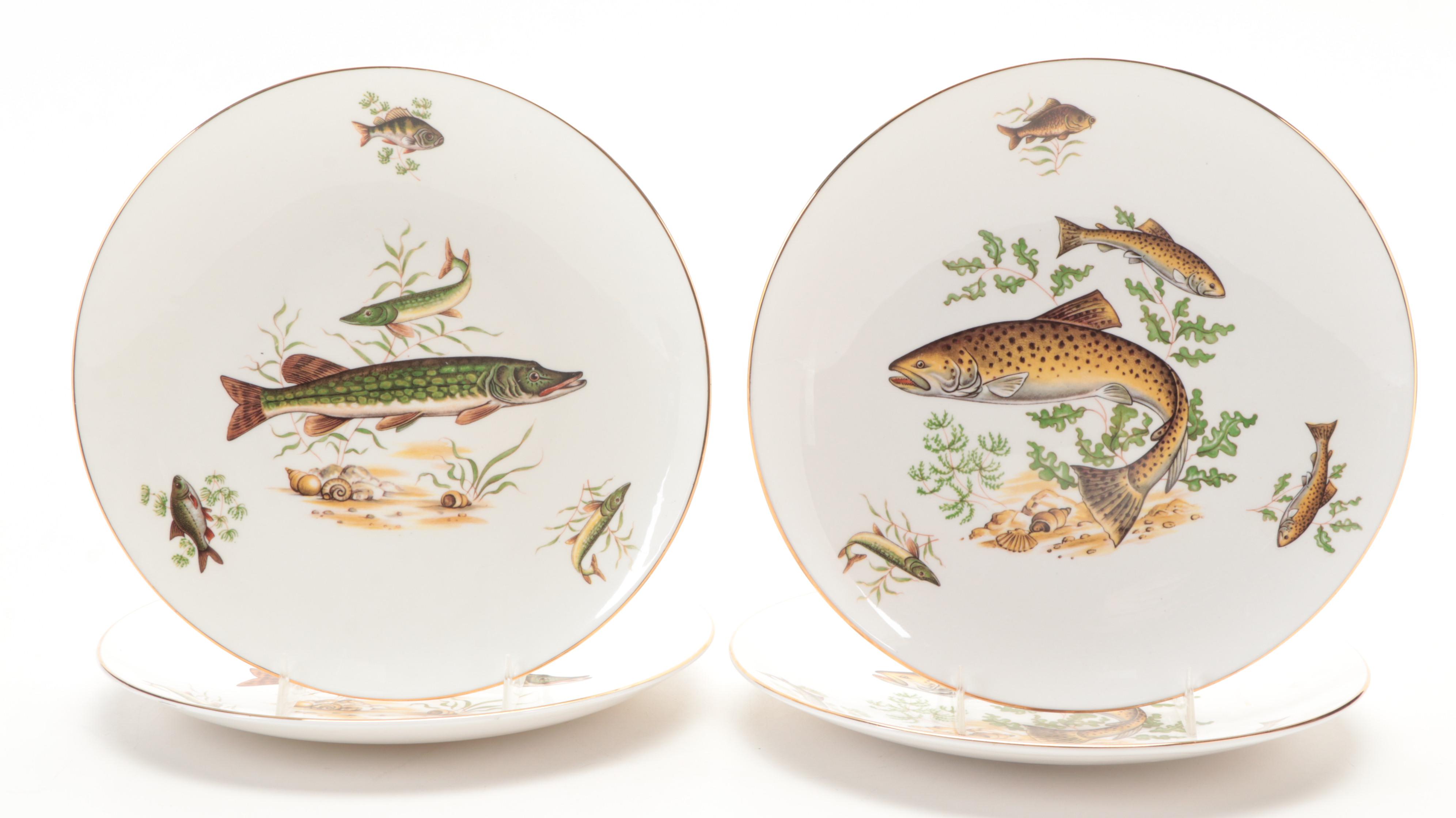 Pall Mall Ware HandPainted Bone China Fish Plates EBTH