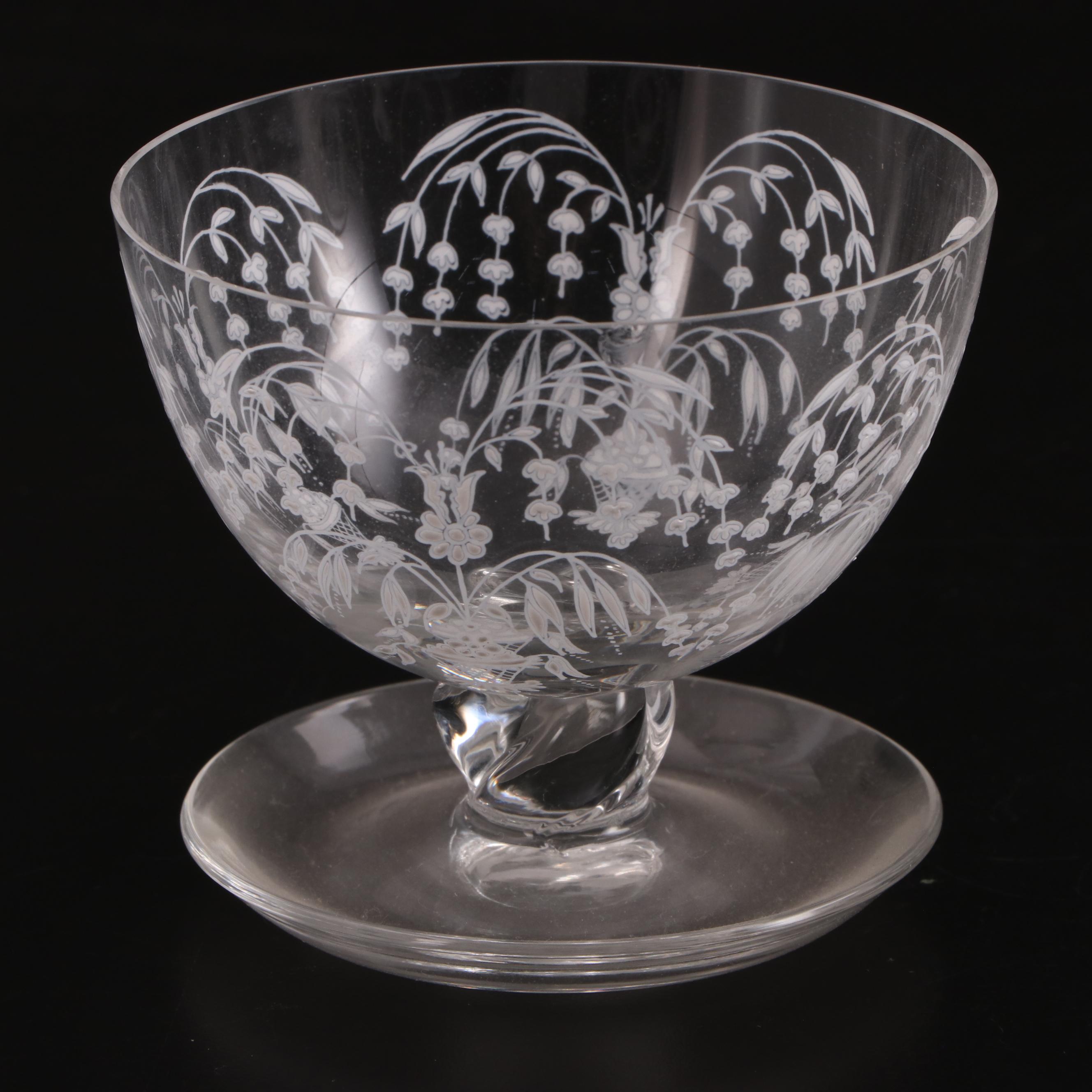 HandPainted Shrimp Cocktail Glasses EBTH