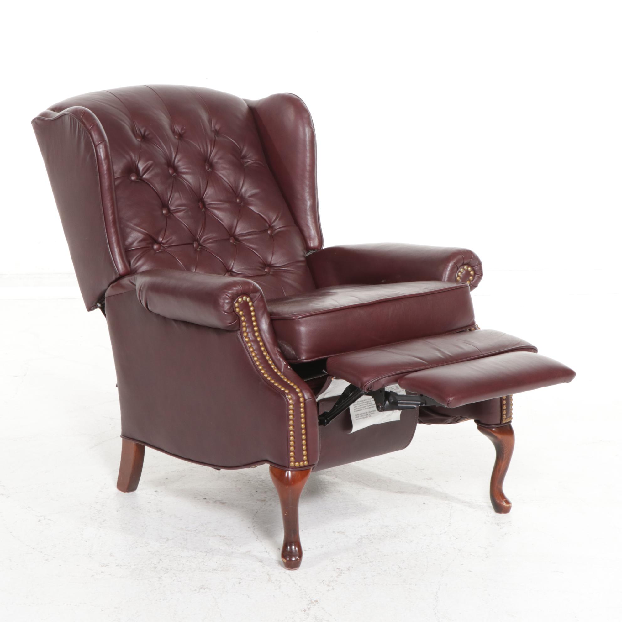Lane "Action" Queen Anne Style Faux Leather Upholstered Recliner EBTH