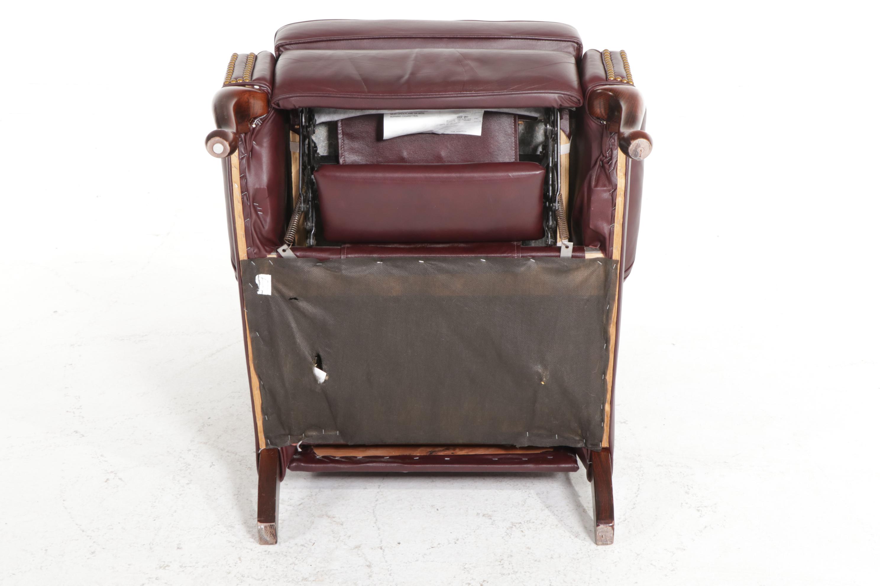 Lane "Action" Queen Anne Style Faux Leather Upholstered Recliner EBTH