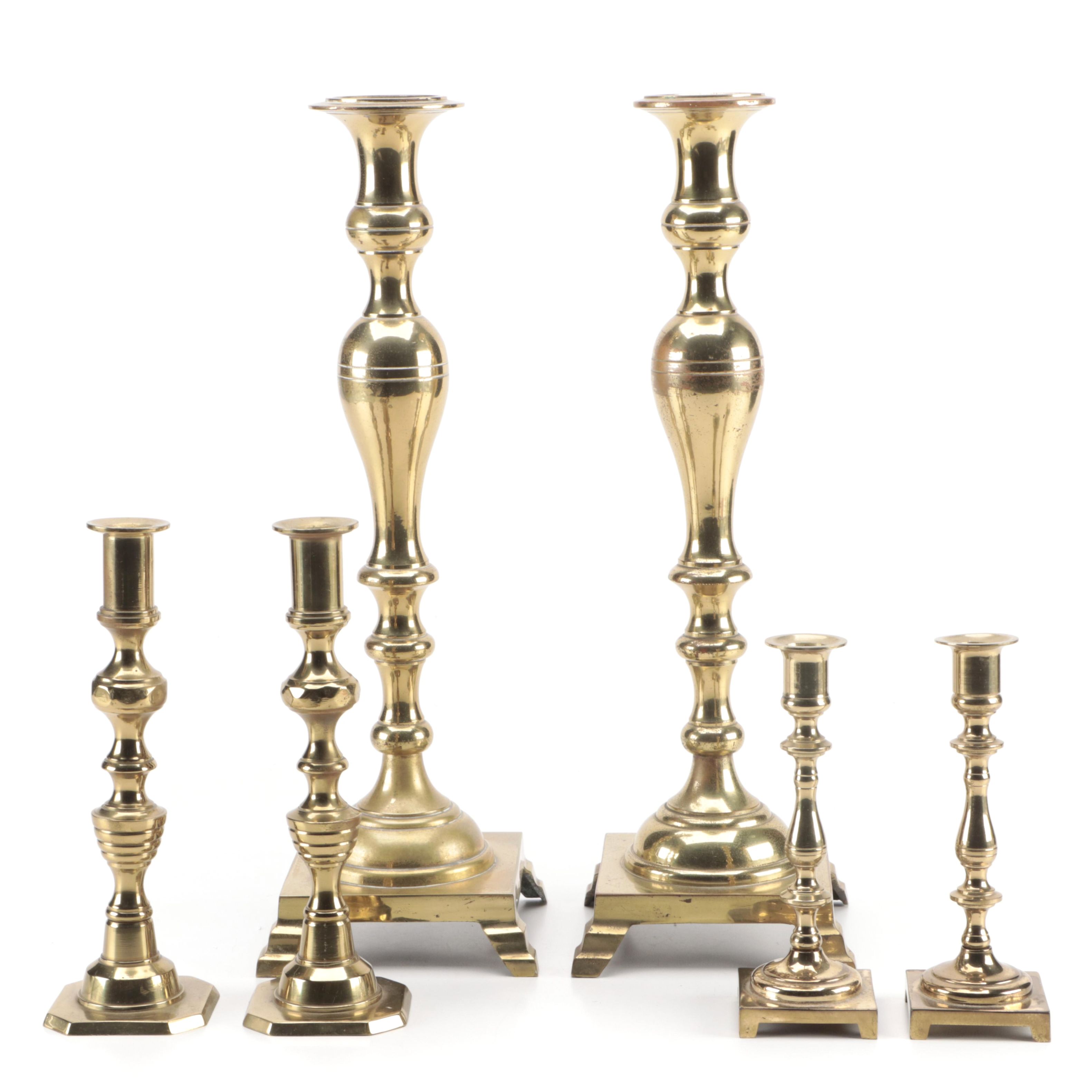 Brass Baluster Candlestick Collection EBTH