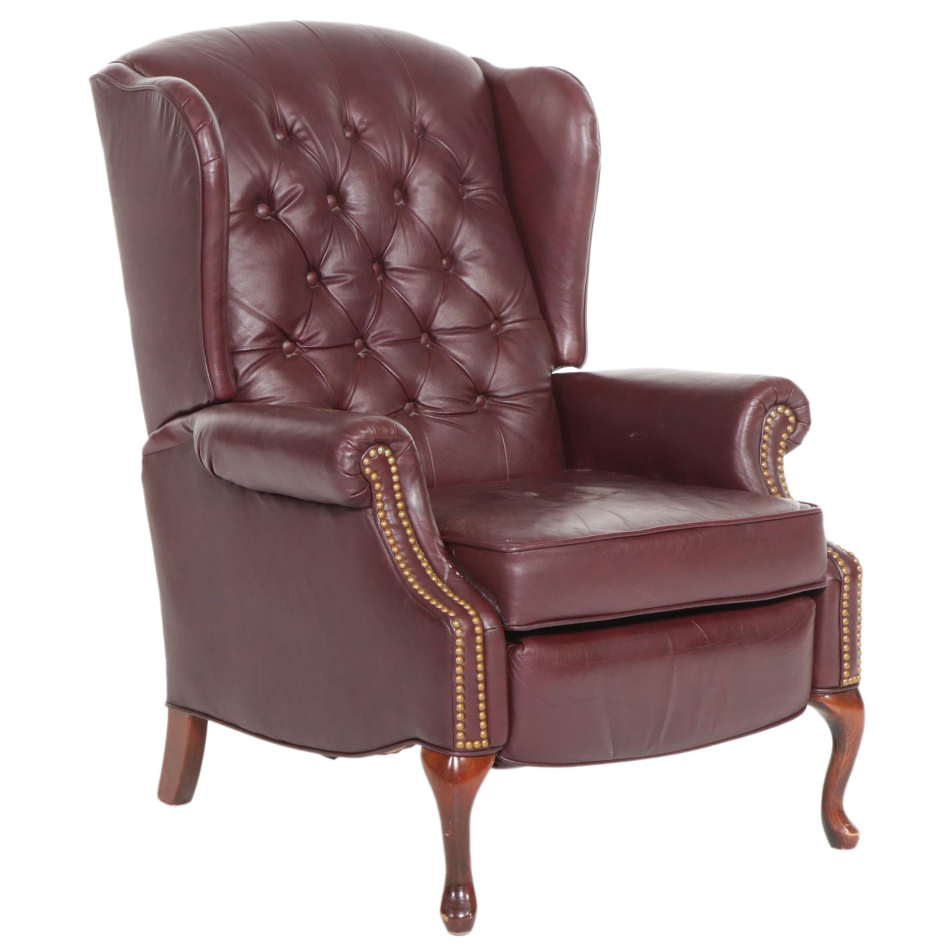 Lane "Action" Queen Anne Style Faux Leather Upholstered Recliner EBTH