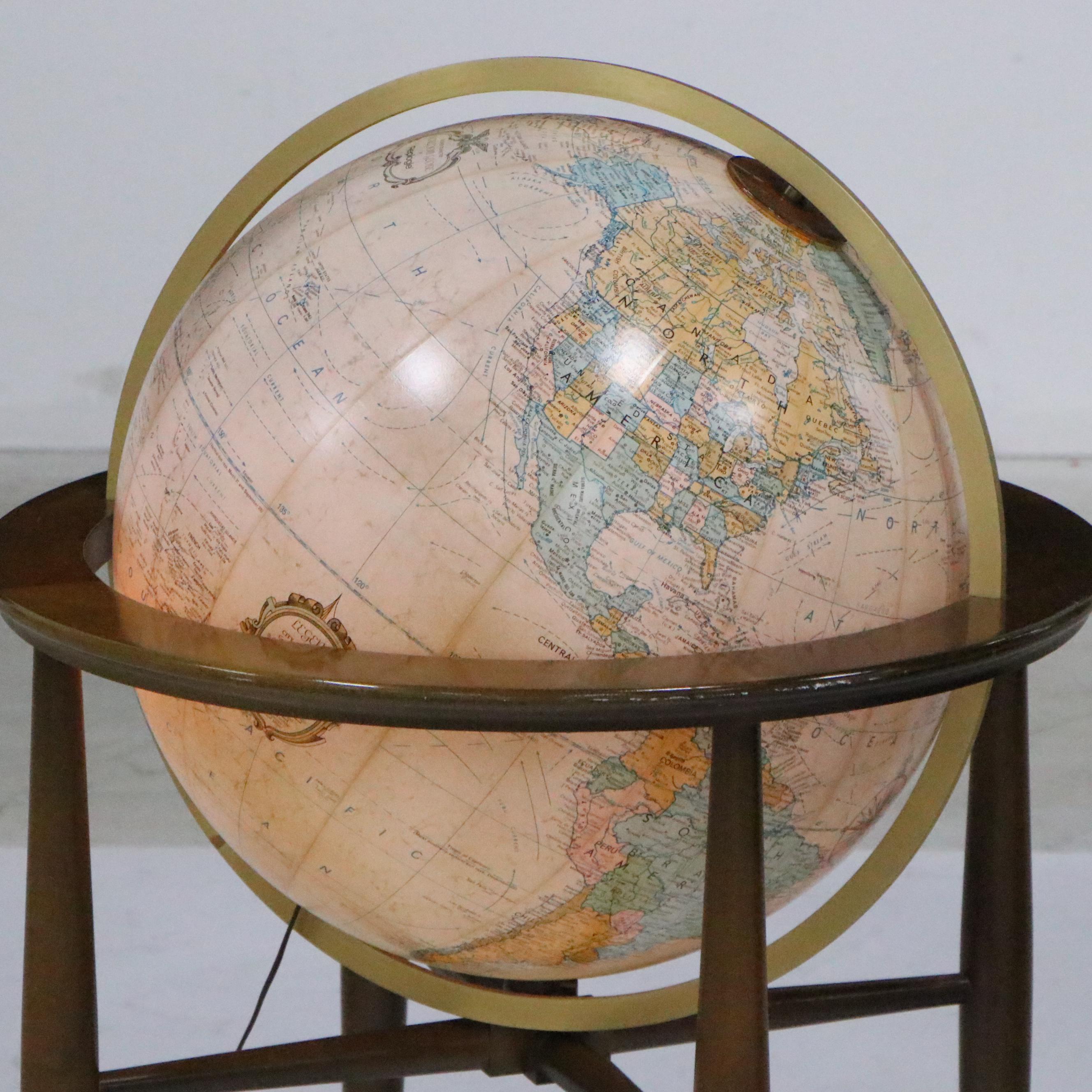 Replogle 20Inch Heirloom Globe on Maple Stand, Late 20th Century EBTH