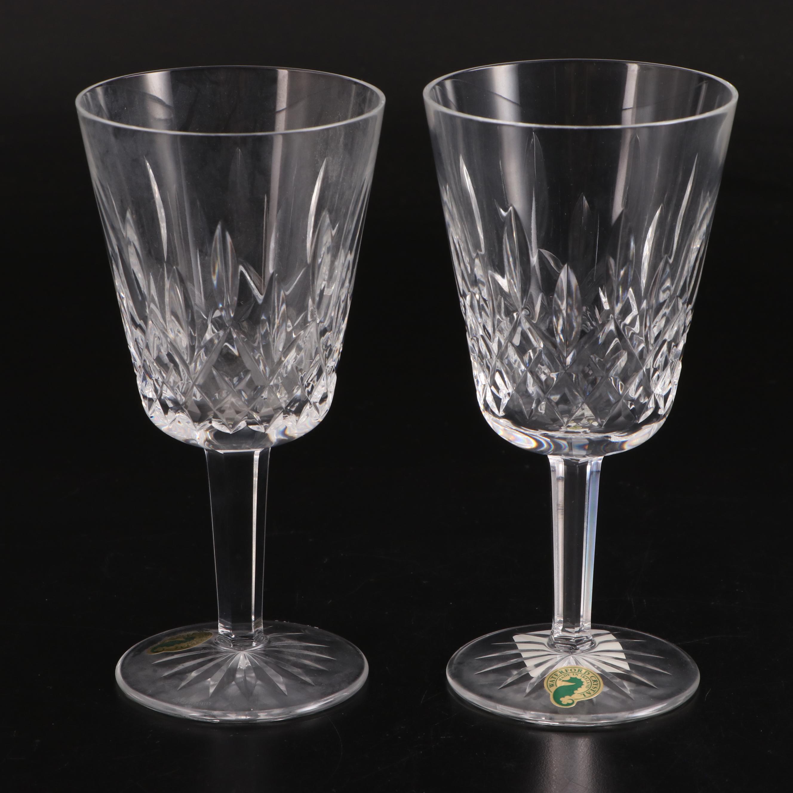Waterford "Lismore" Crystal Water Goblets and Iced Tea Glasses EBTH