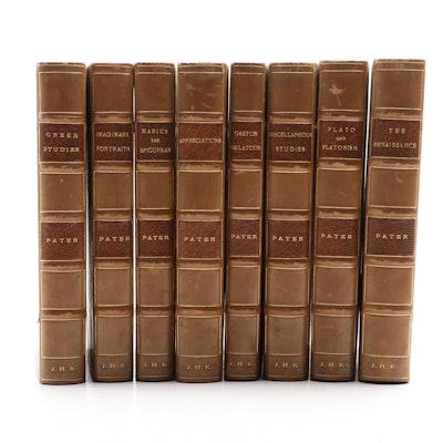 Leather Bound "The Works of Walter Pater" Eight-Volume Set, 1900–1902