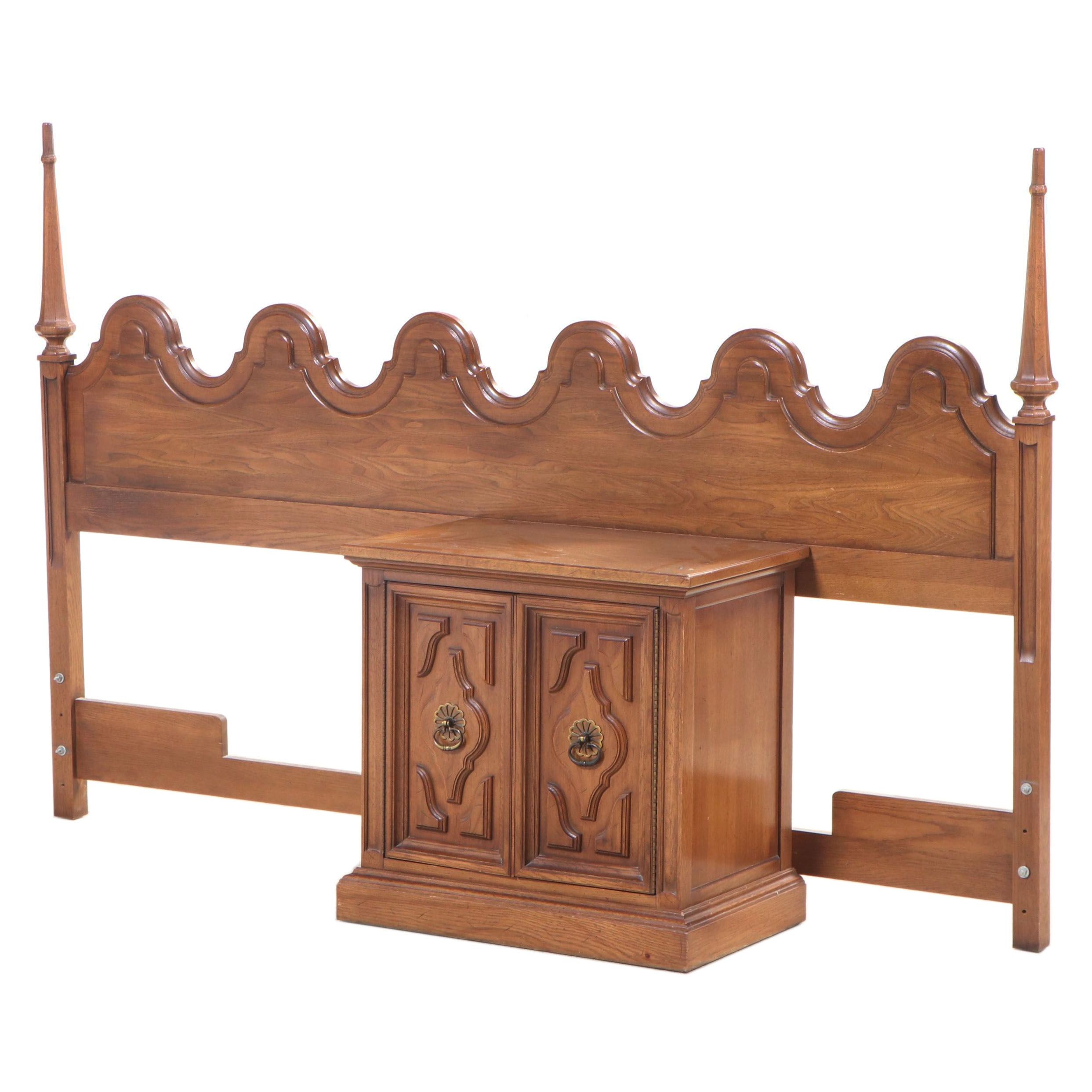 Unique Furniture Makers "Sienna" Oak & Pecan King Size Headboard