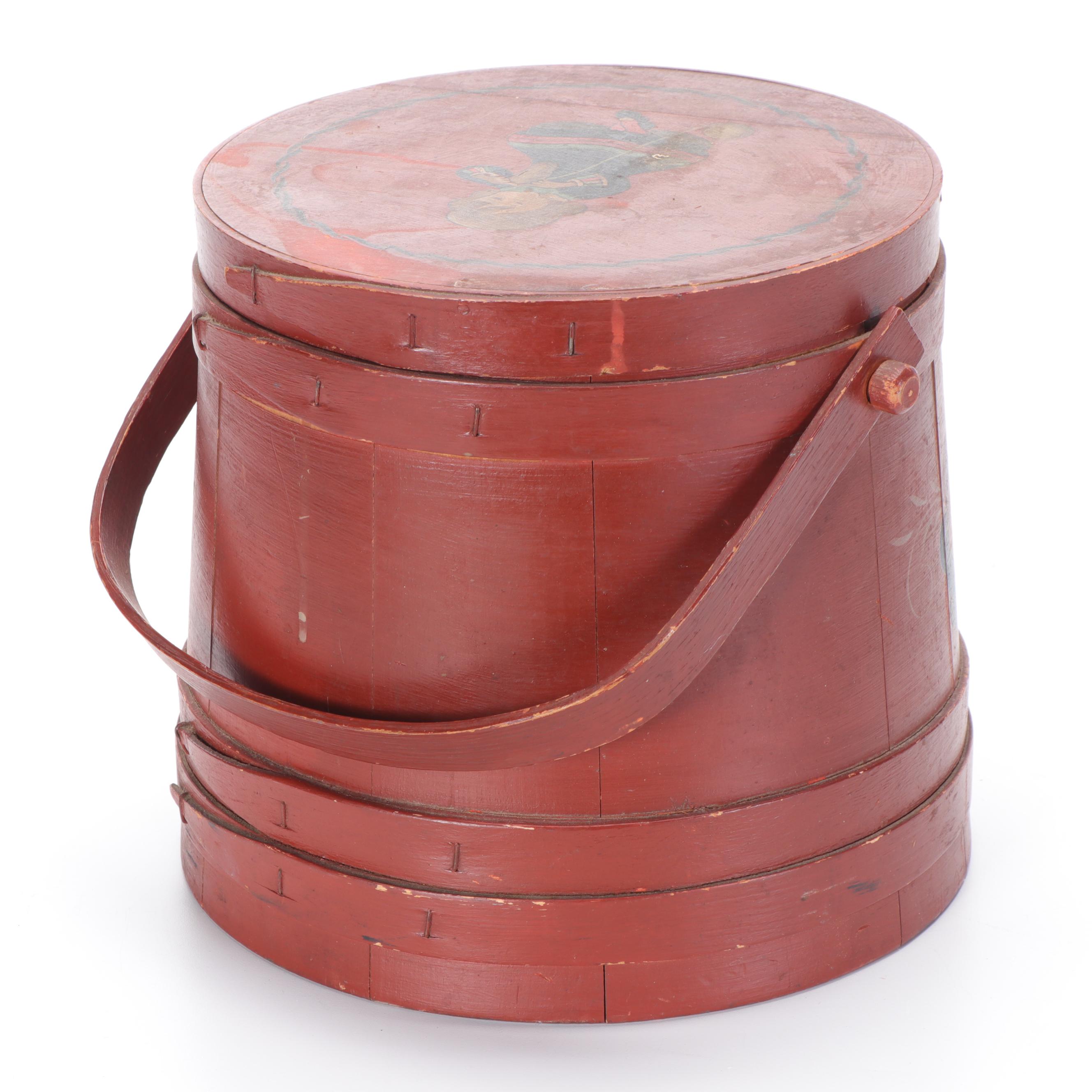 Pair of Painted Wooden Firkins, Late 19th to Early 20th Century EBTH