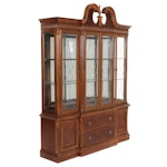Federal Style Walnut China Cabinet, Late 20th Century