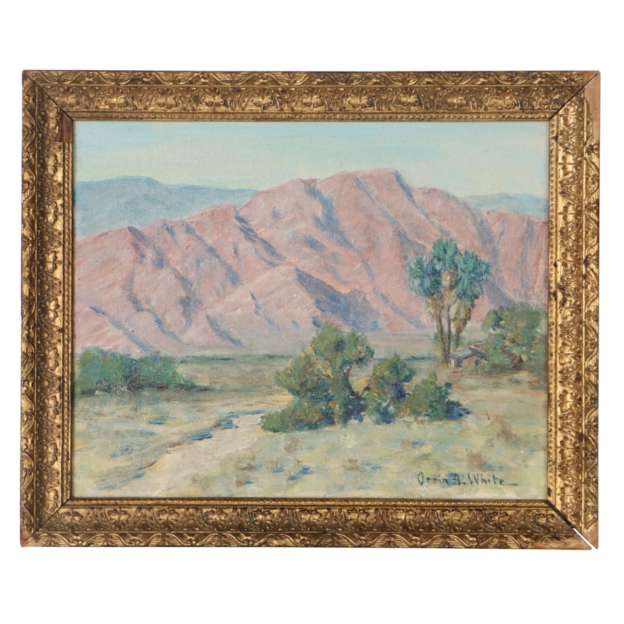 Orrin Augustine White Mountain Landscape Oil Painting