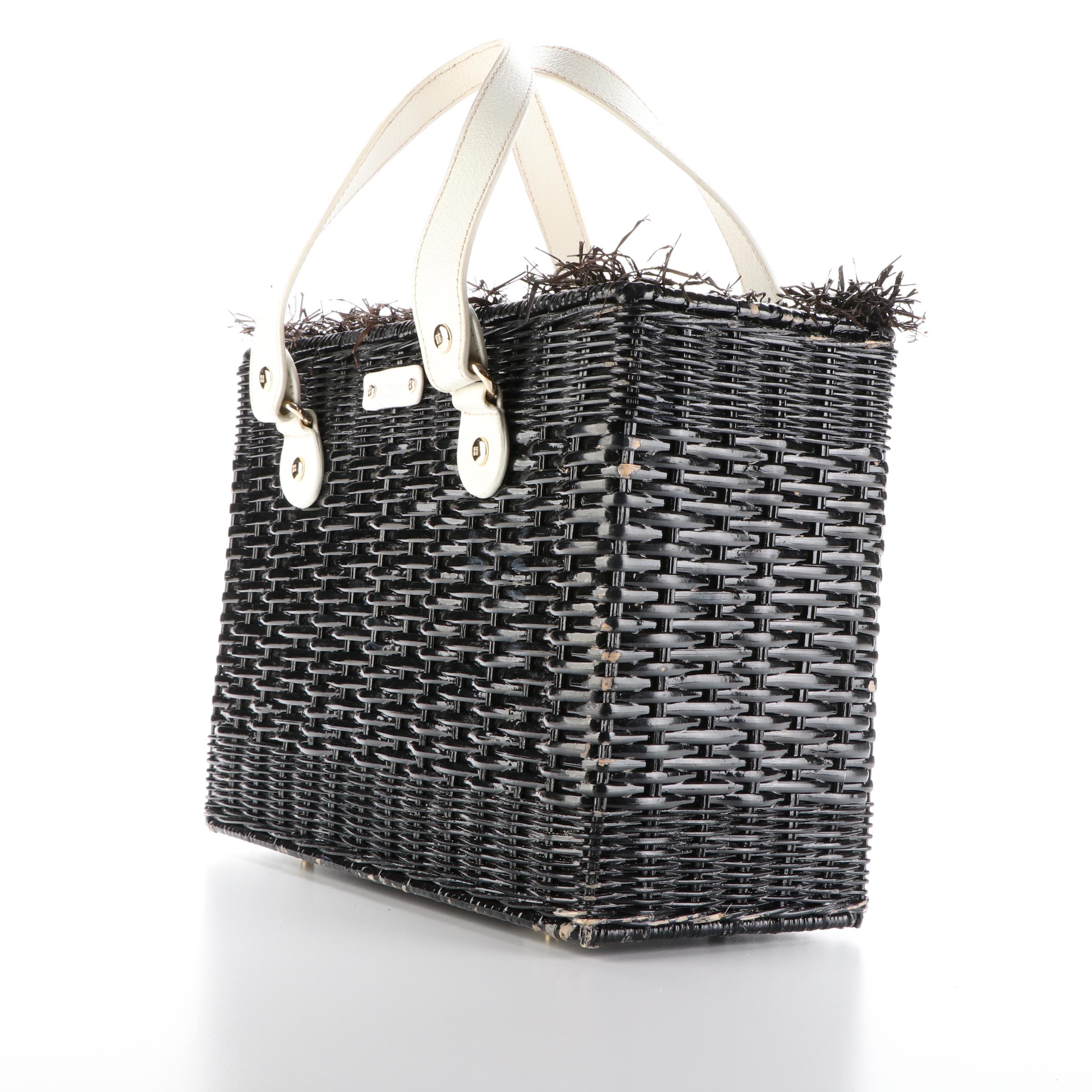 Kate Spade Wicker Handbag with Straw Accent EBTH