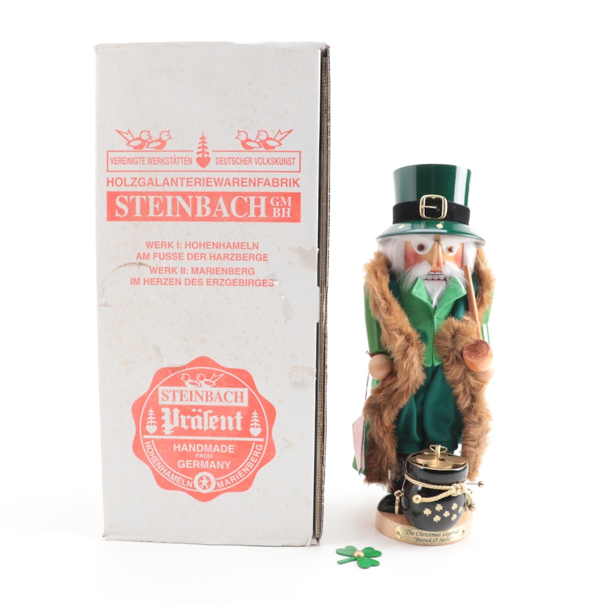Limited Edition Steinbach Wooden Music Box "Patrick O'Santa" Nutcracker
