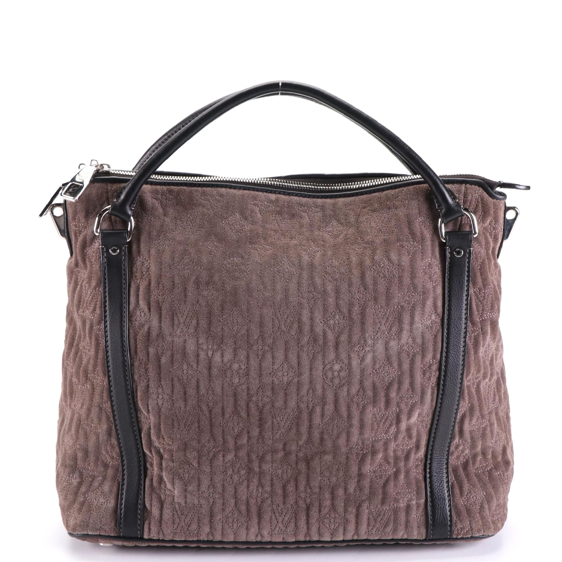 Louis Vuitton Antheia Ixia Monogram Stitched Suede Shoulder Bag EBTH