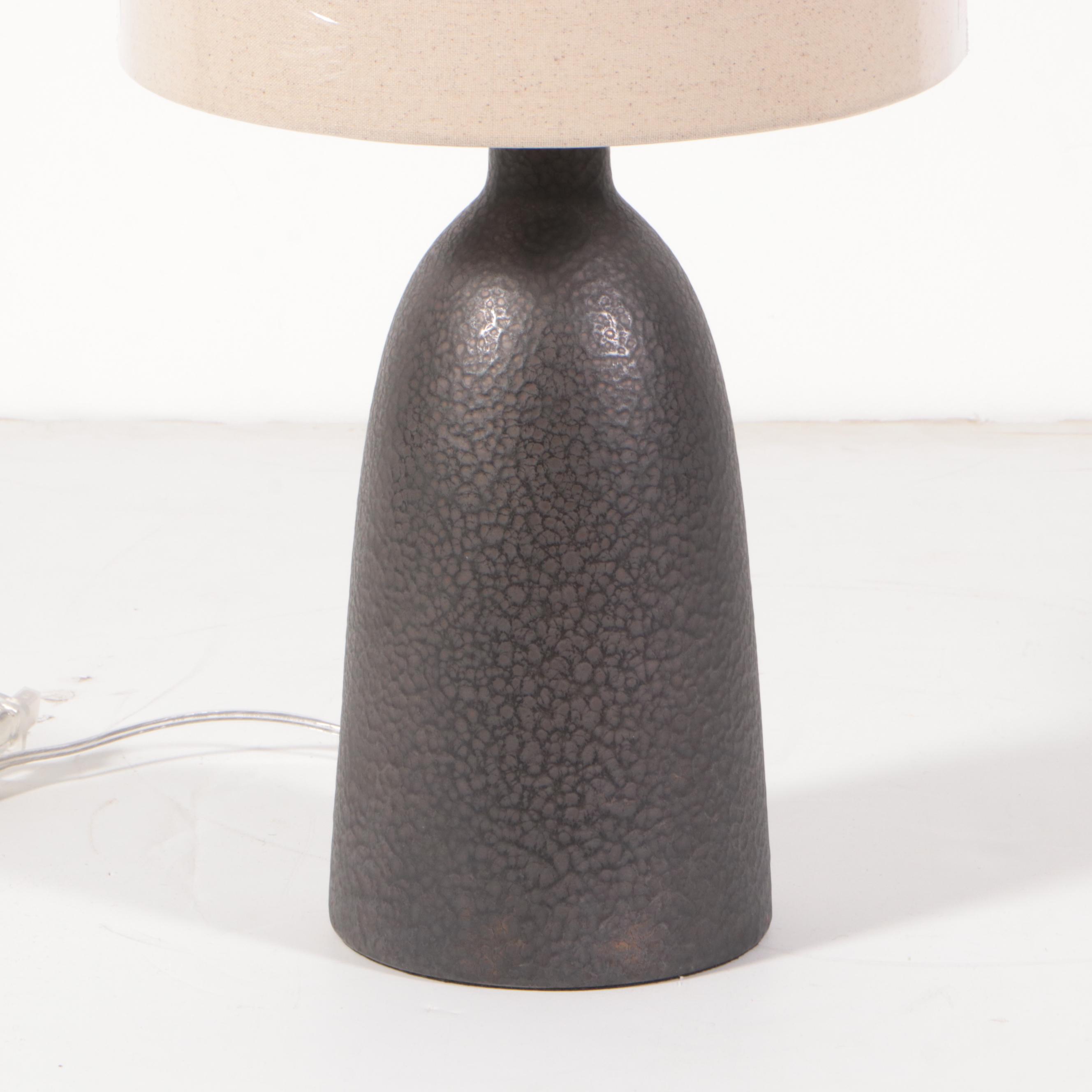 Pair of Threshold Textured Ceramic Table Lamps EBTH