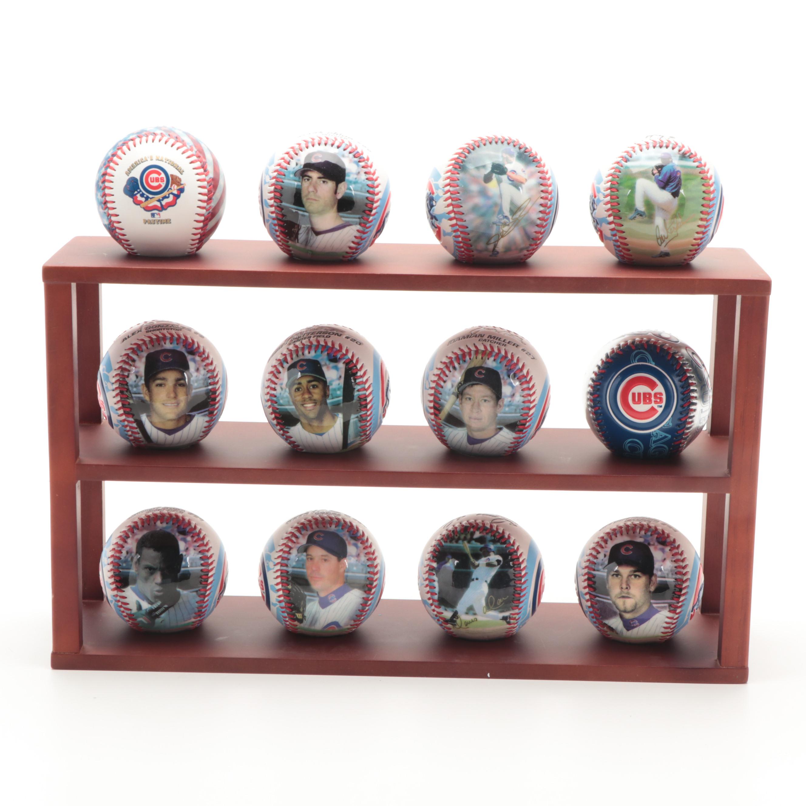 Chicago Cubs, Boston Red Sox Commemorative Baseballs With Display