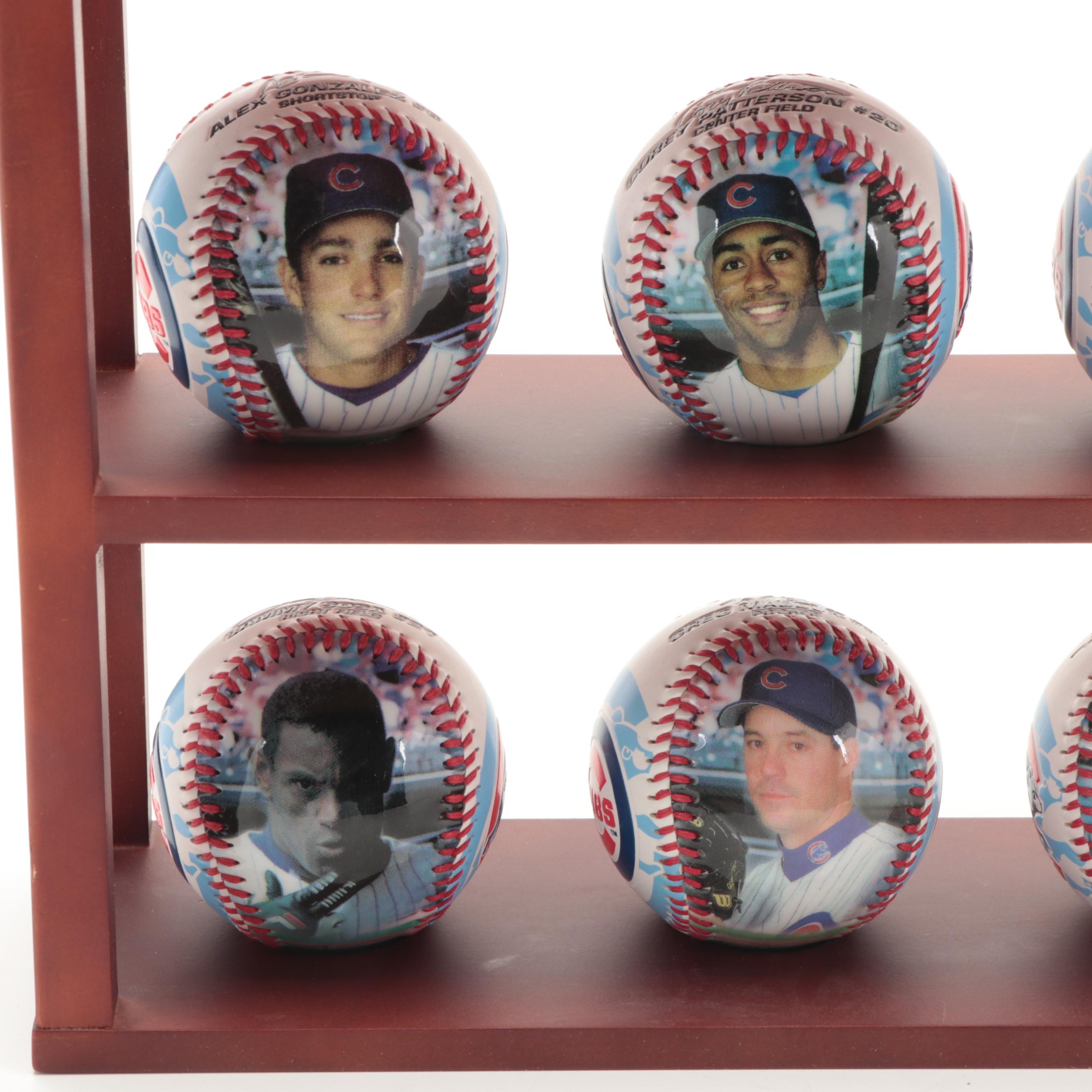 Chicago Cubs, Boston Red Sox Commemorative Baseballs With Display