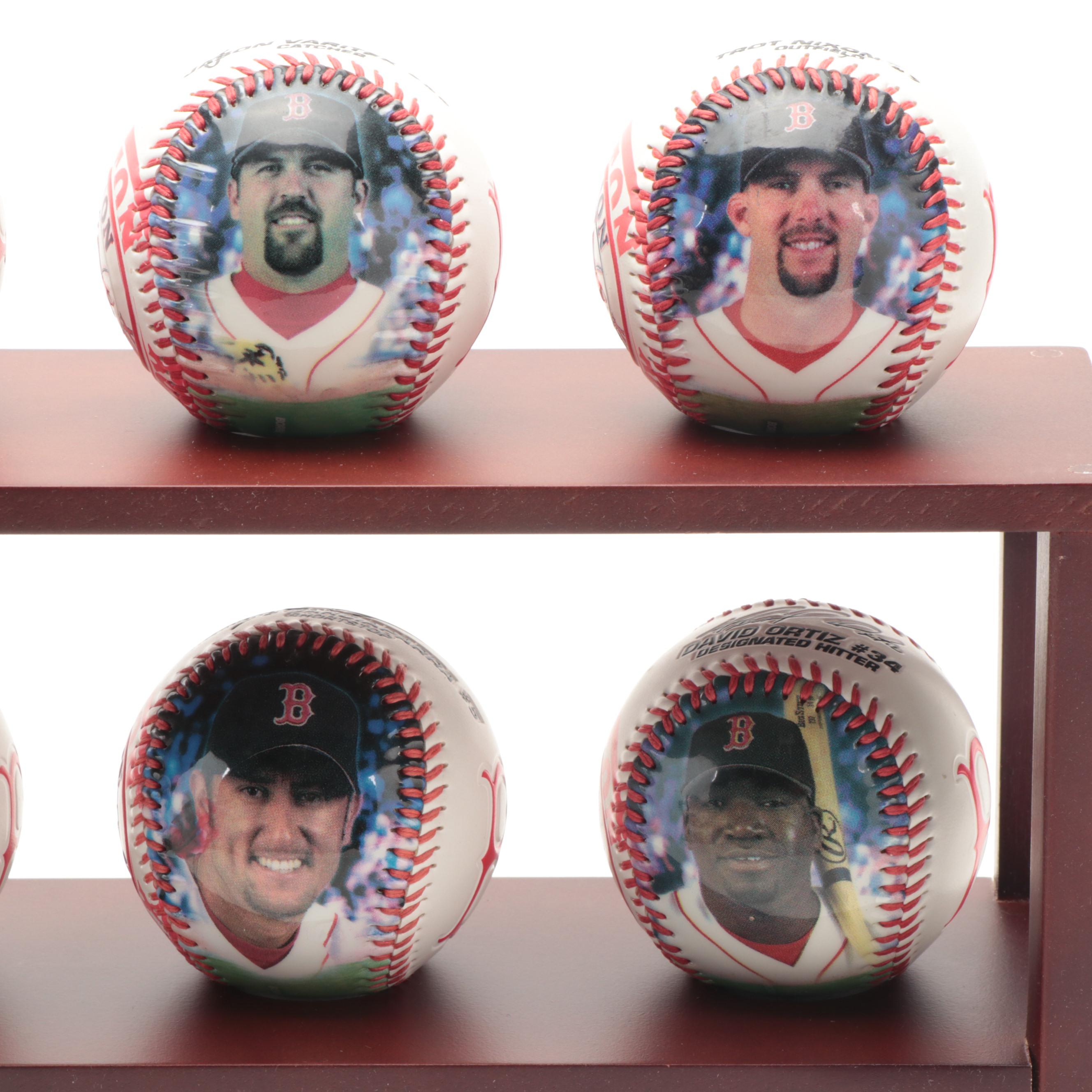 Chicago Cubs, Boston Red Sox Commemorative Baseballs With Display