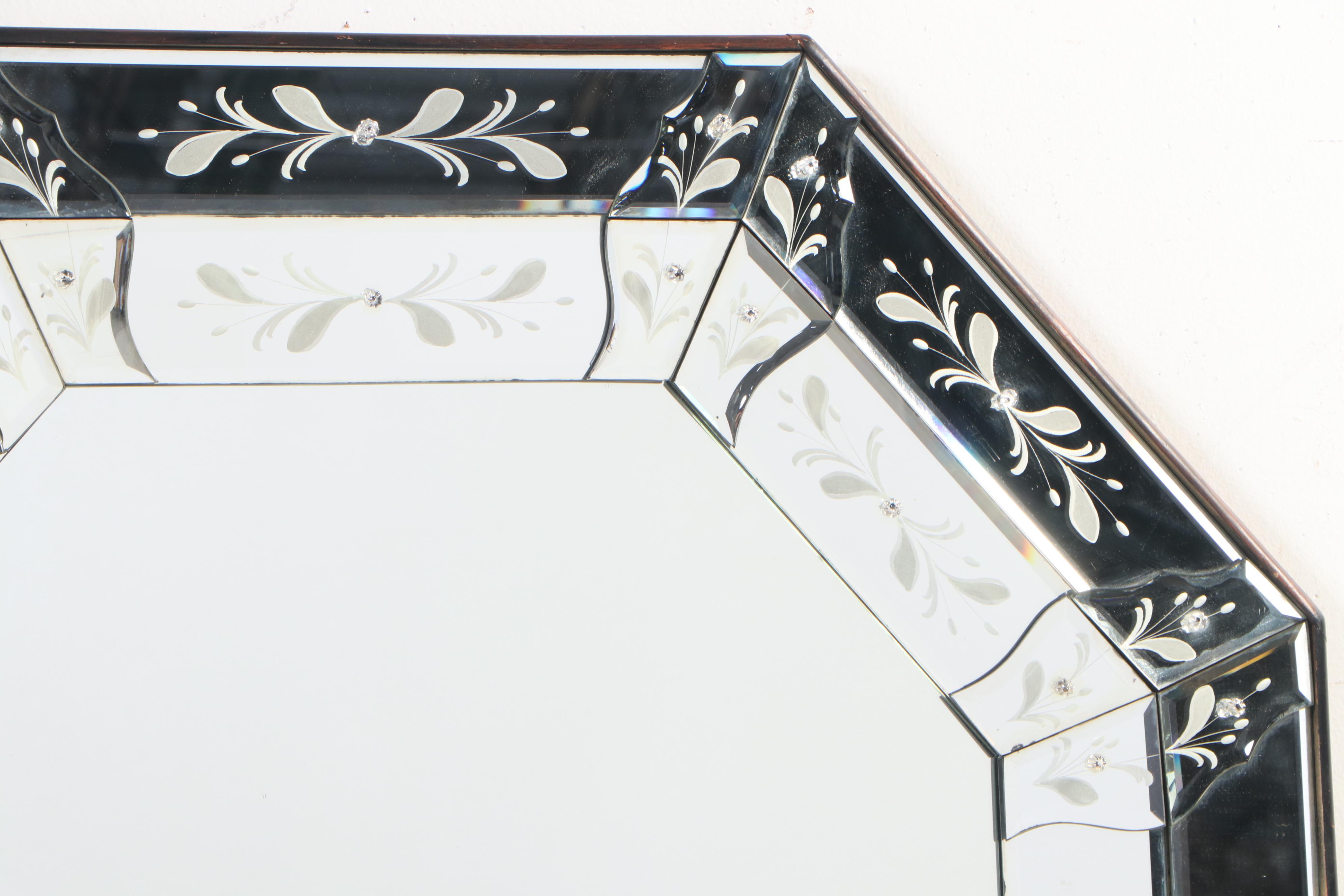 Style ReverseEtched and Beveled Glass Mirror EBTH