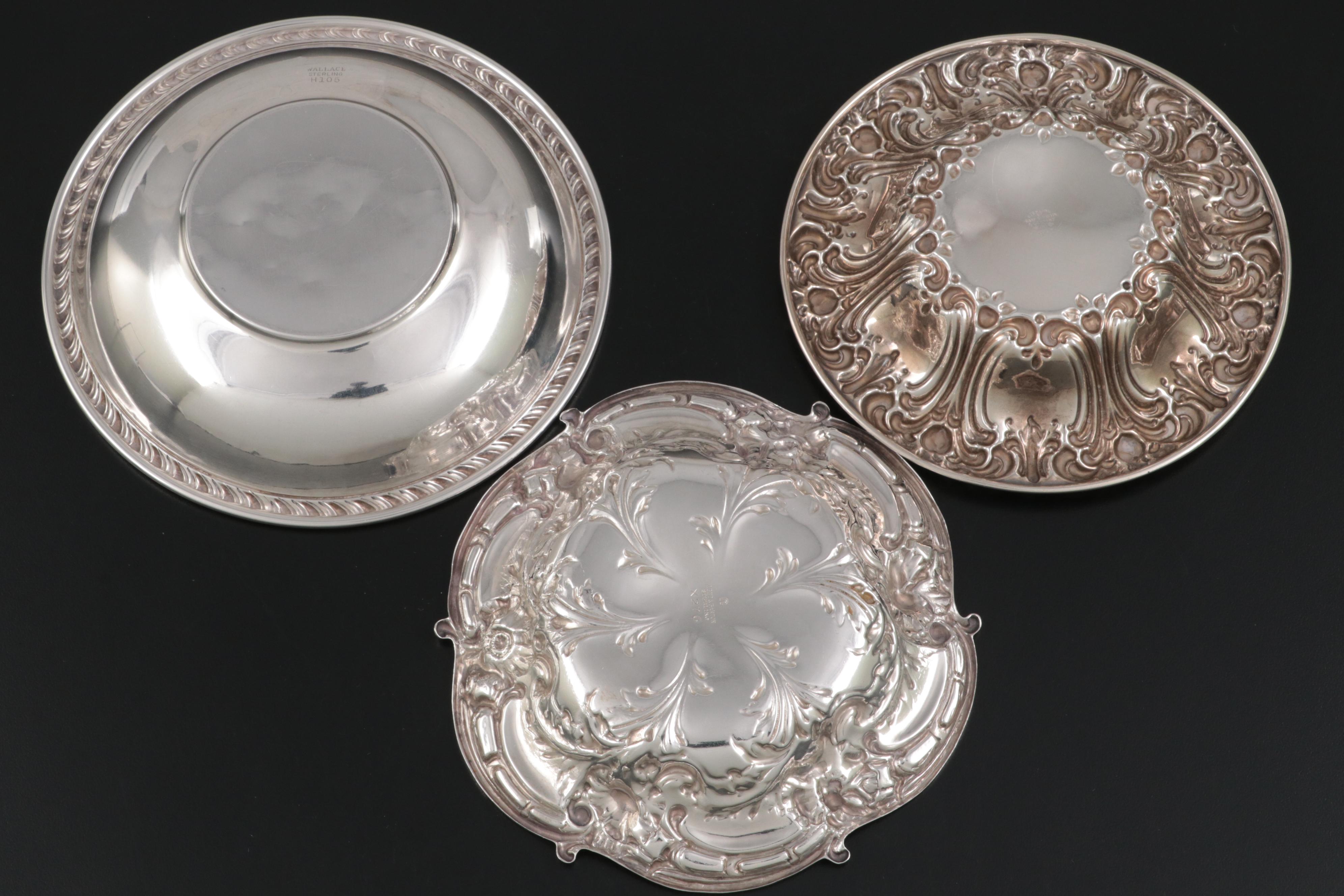 Reed & Barton "Les Six Fleurs" And Other Sterling Silver Bon Bon Bowls ...