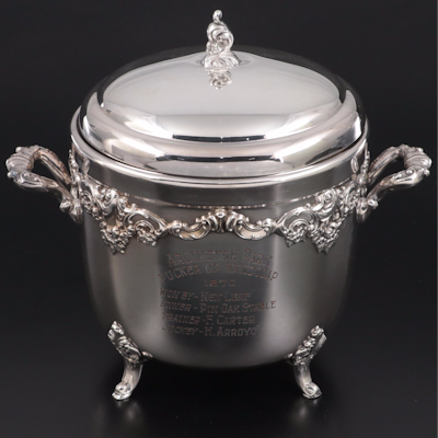 Wallace "Baroque" Silver Plate Trophy Lided Ice Bucket